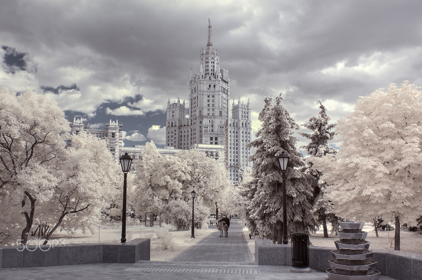 Nikon D70s sample photo. Infrared city landscape with building photography
