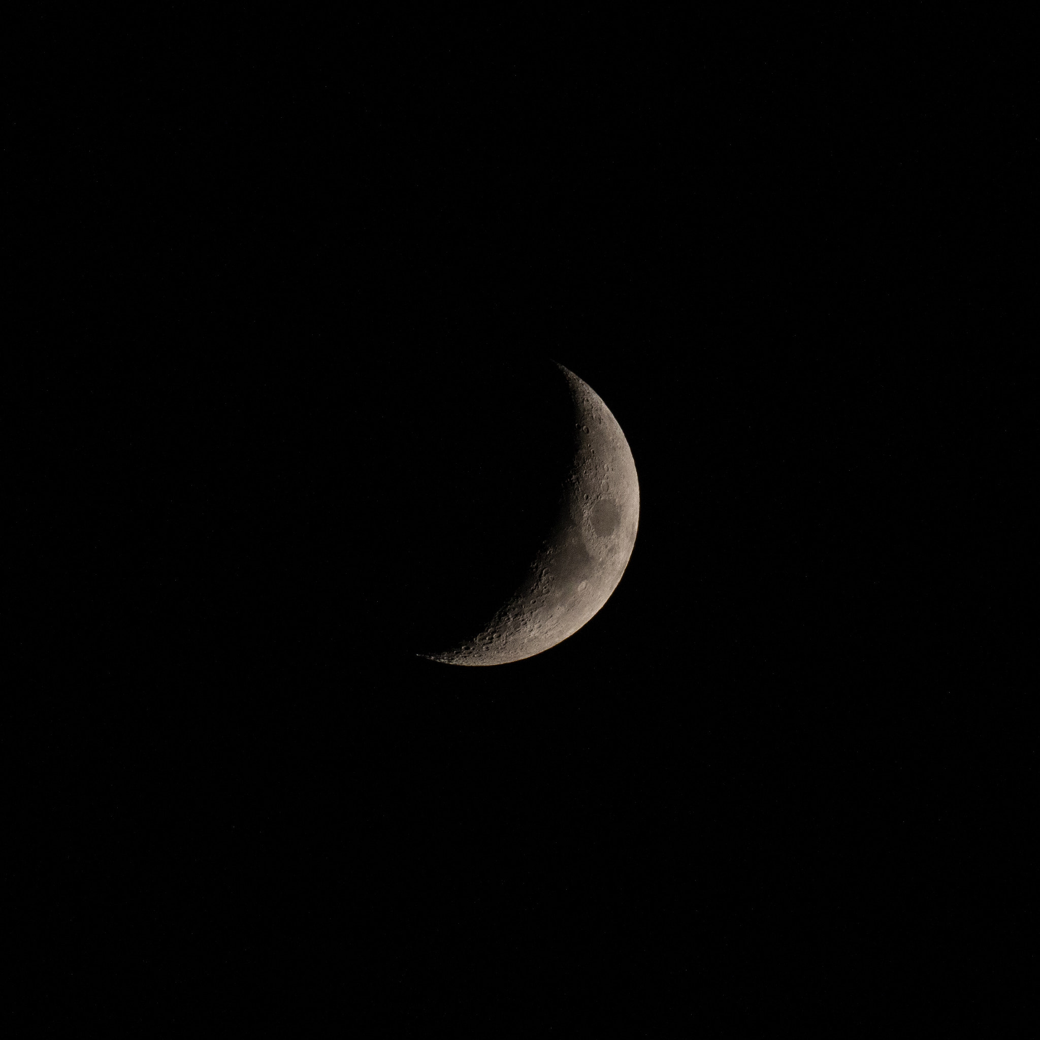 Canon EOS 7D Mark II + Canon EF 100-400mm F4.5-5.6L IS II USM sample photo. Crescent moon 25 photography