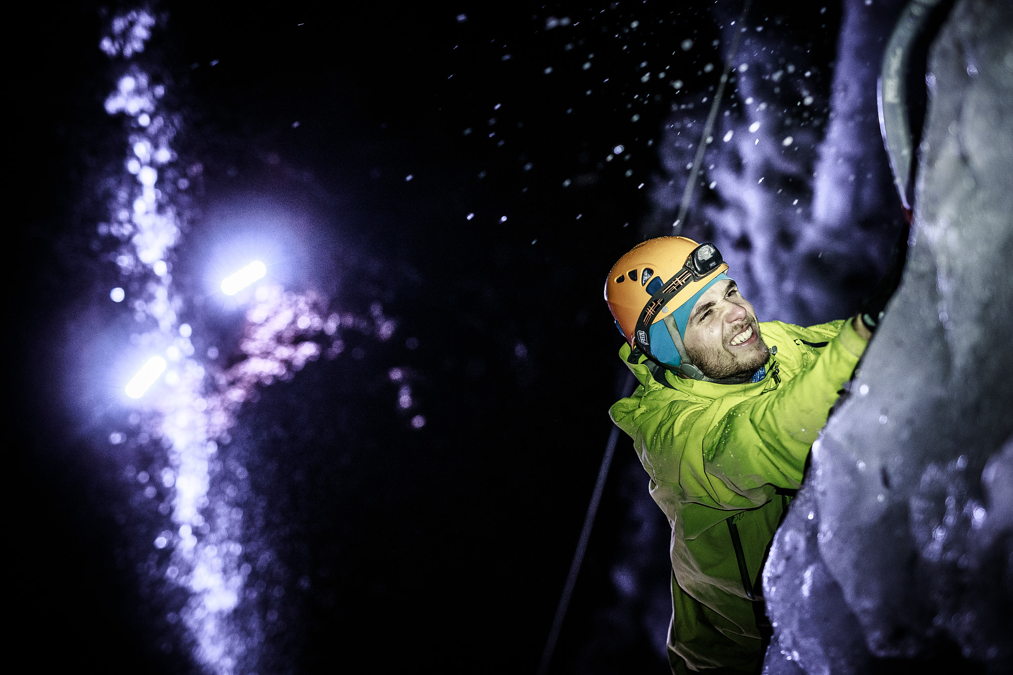 Sigma 50mm F1.4 EX DG HSM sample photo. Ice climbing photography