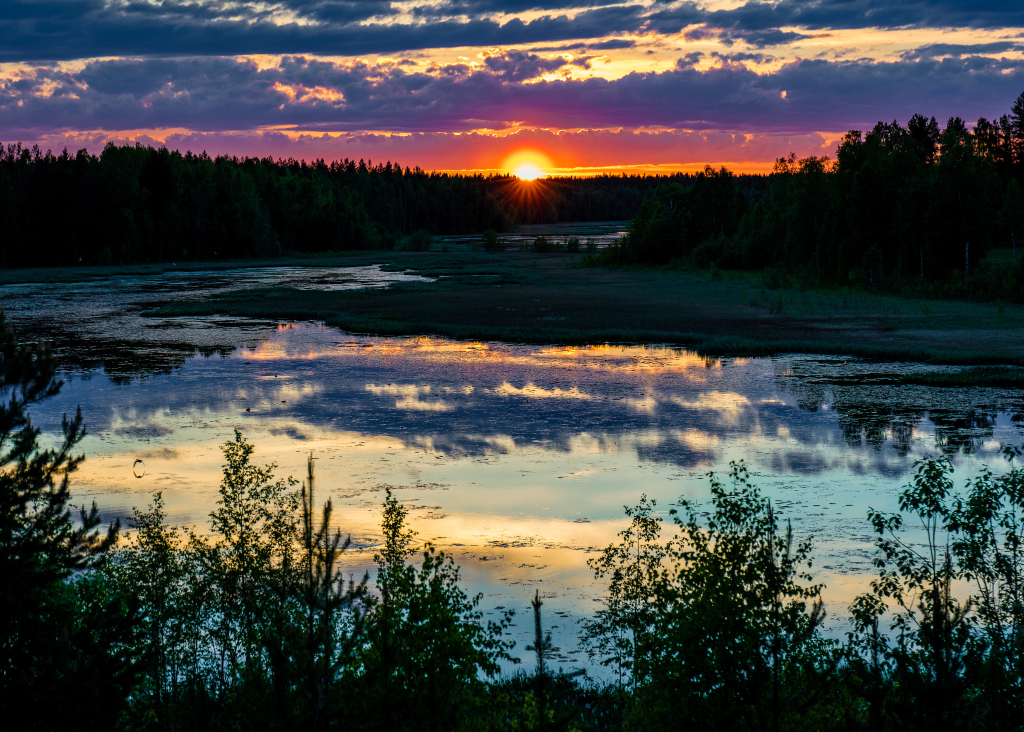 Canon EF 24-70mm F4L IS USM sample photo. Sunset and lake photography