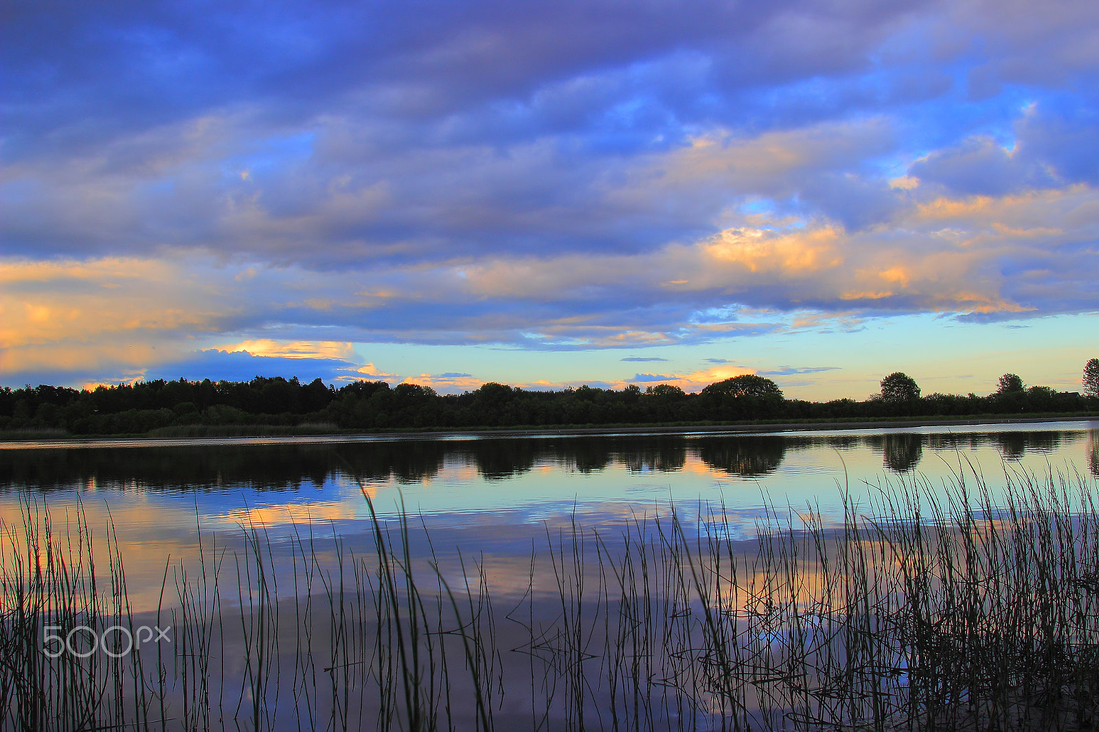 Canon EOS 600D (Rebel EOS T3i / EOS Kiss X5) + Canon EF 20-35mm f/2.8L sample photo. Maaria lake by night photography