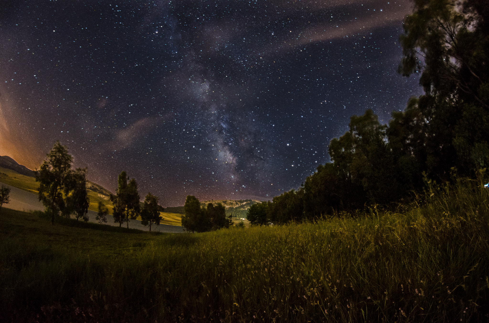 Nikon D7000 + Samyang 8mm F3.5 Aspherical IF MC Fisheye sample photo. Milky way in piana degli albanesi photography