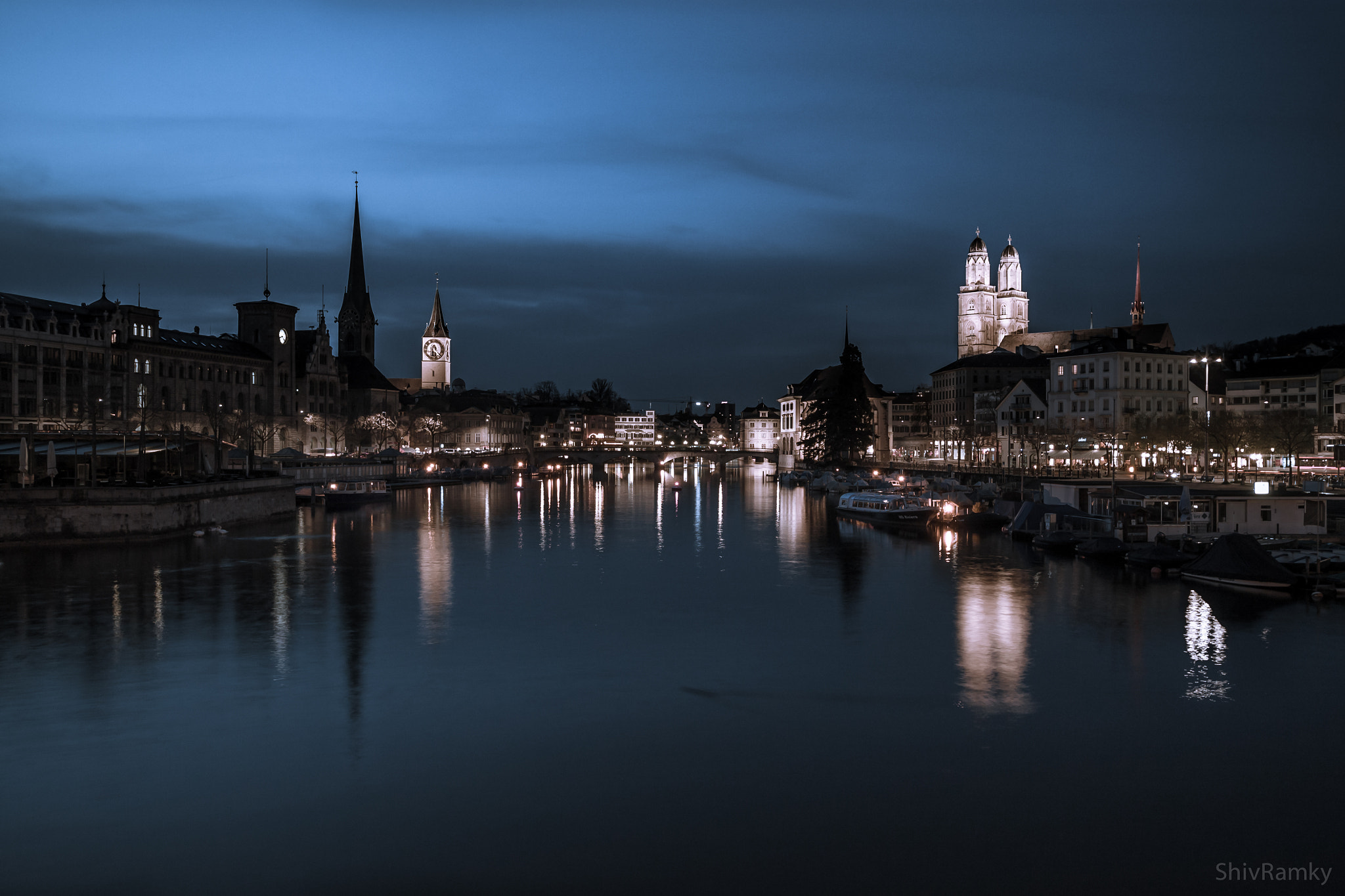Sigma 10-20mm F3.5 EX DC HSM sample photo. After sunset, at quaibrucke, zurich, switzerland photography