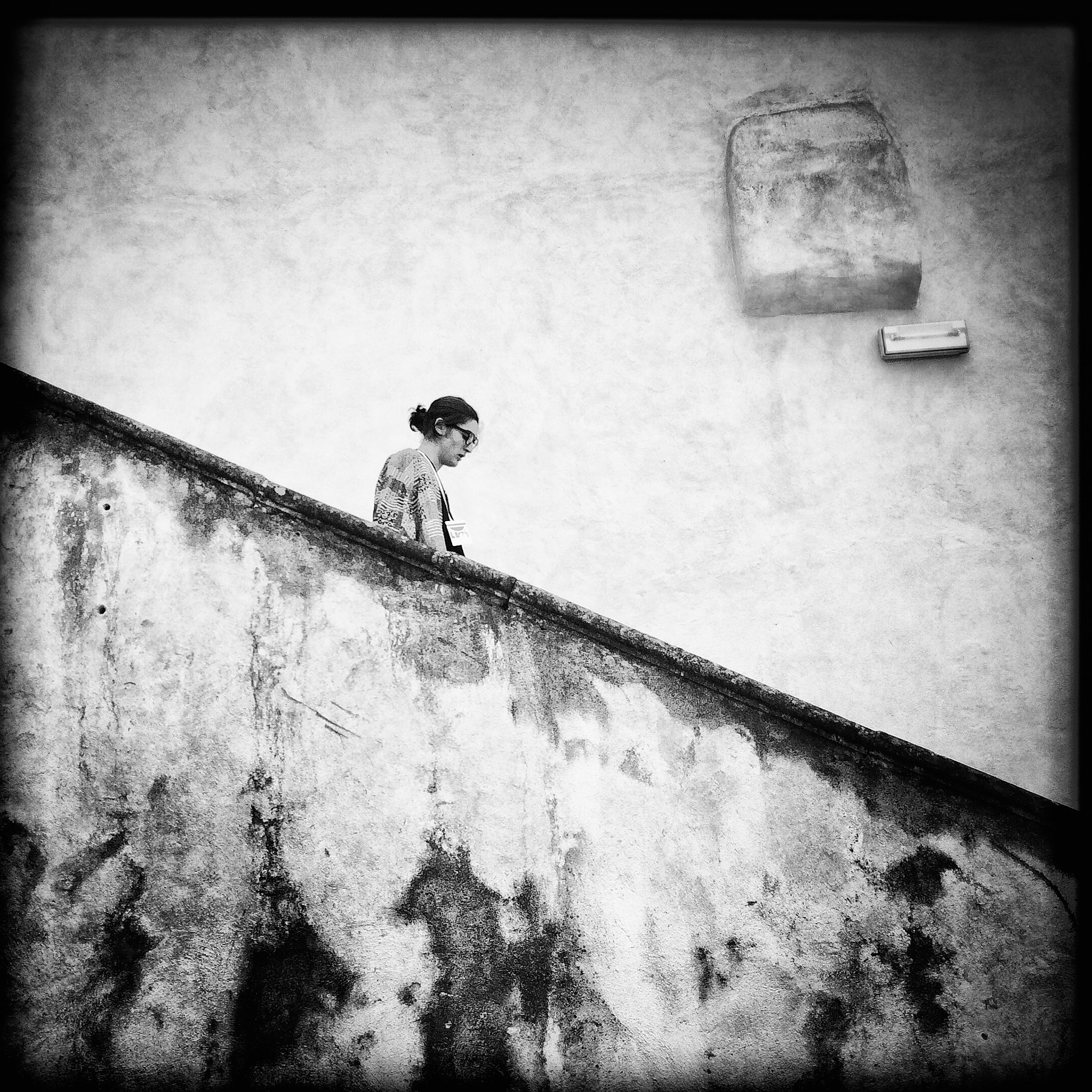 Hipstamatic 313 sample photo. Down the stairs photography