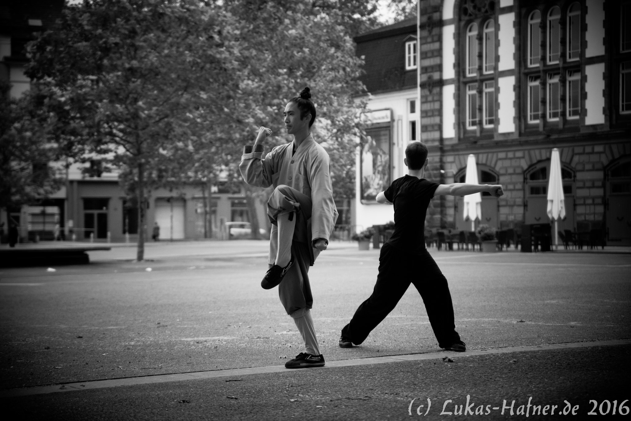 Nikon D600 sample photo. Kung fu in the city b+w photography
