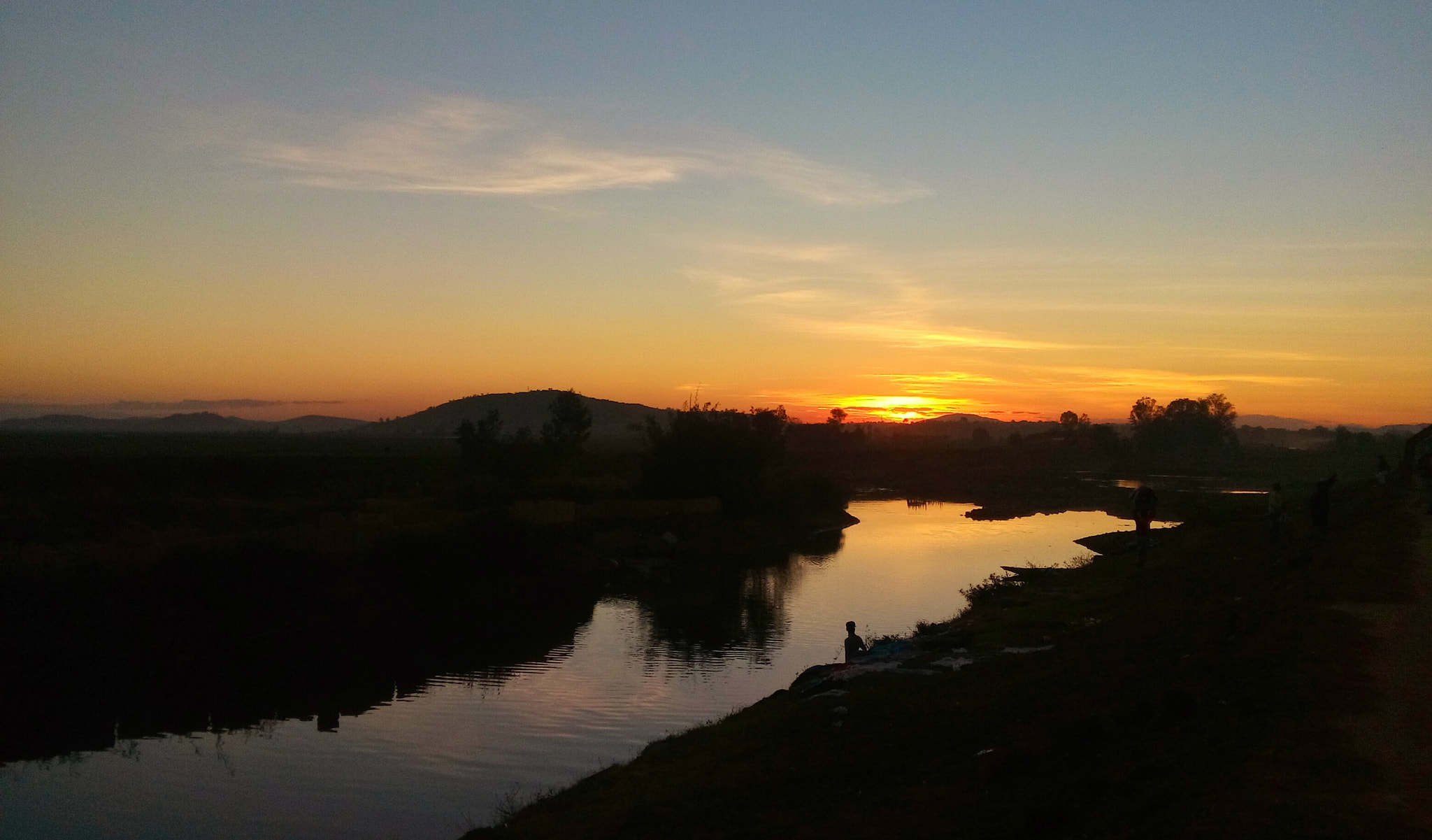 LG L Bello sample photo. Sundown at thre river ikopa photography