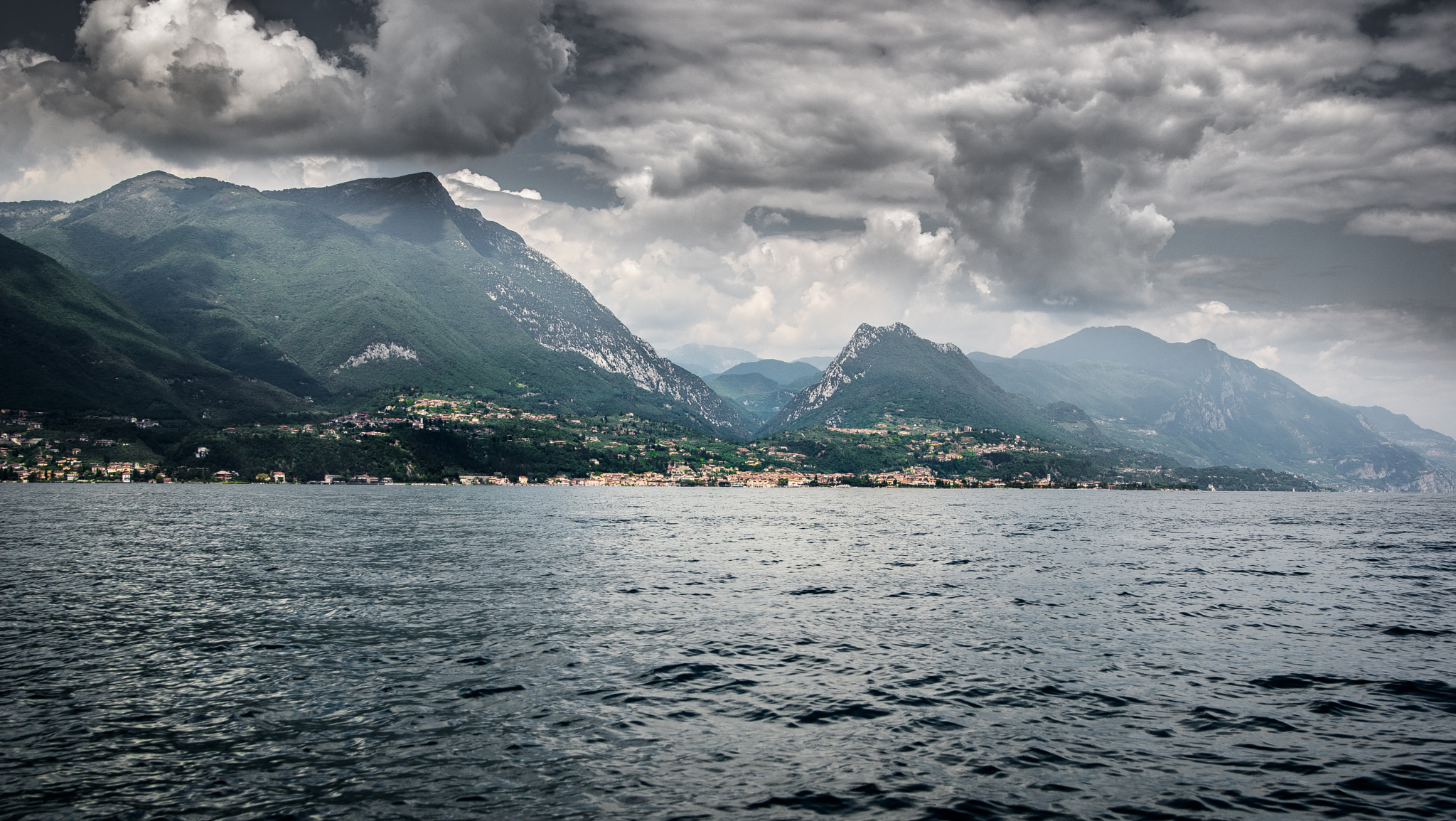 Pentax K-3 sample photo. Dramatic sky over gargnano (lake garda) photography