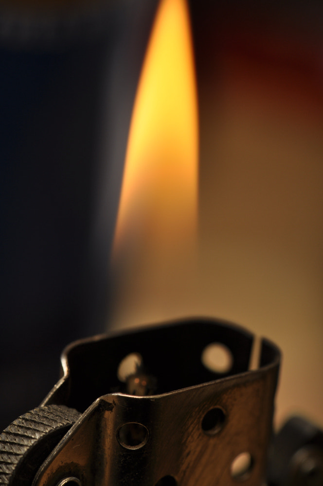 Nikon AF-S DX Micro-Nikkor 85mm F3.5G ED VR sample photo. Flame photography