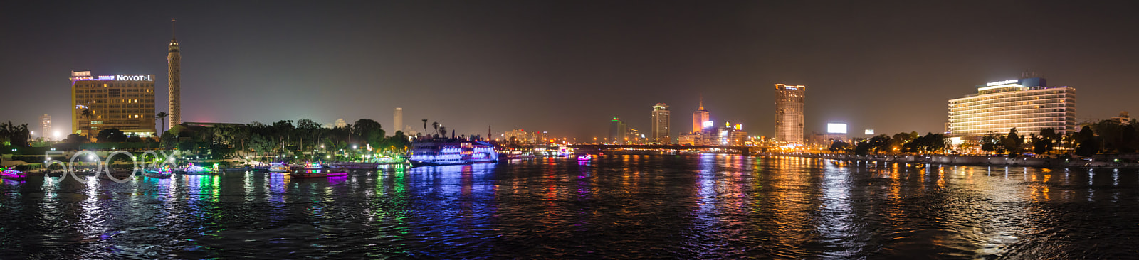 Nikon D5200 + Sigma 18-250mm F3.5-6.3 DC OS HSM sample photo. Nile at night photography