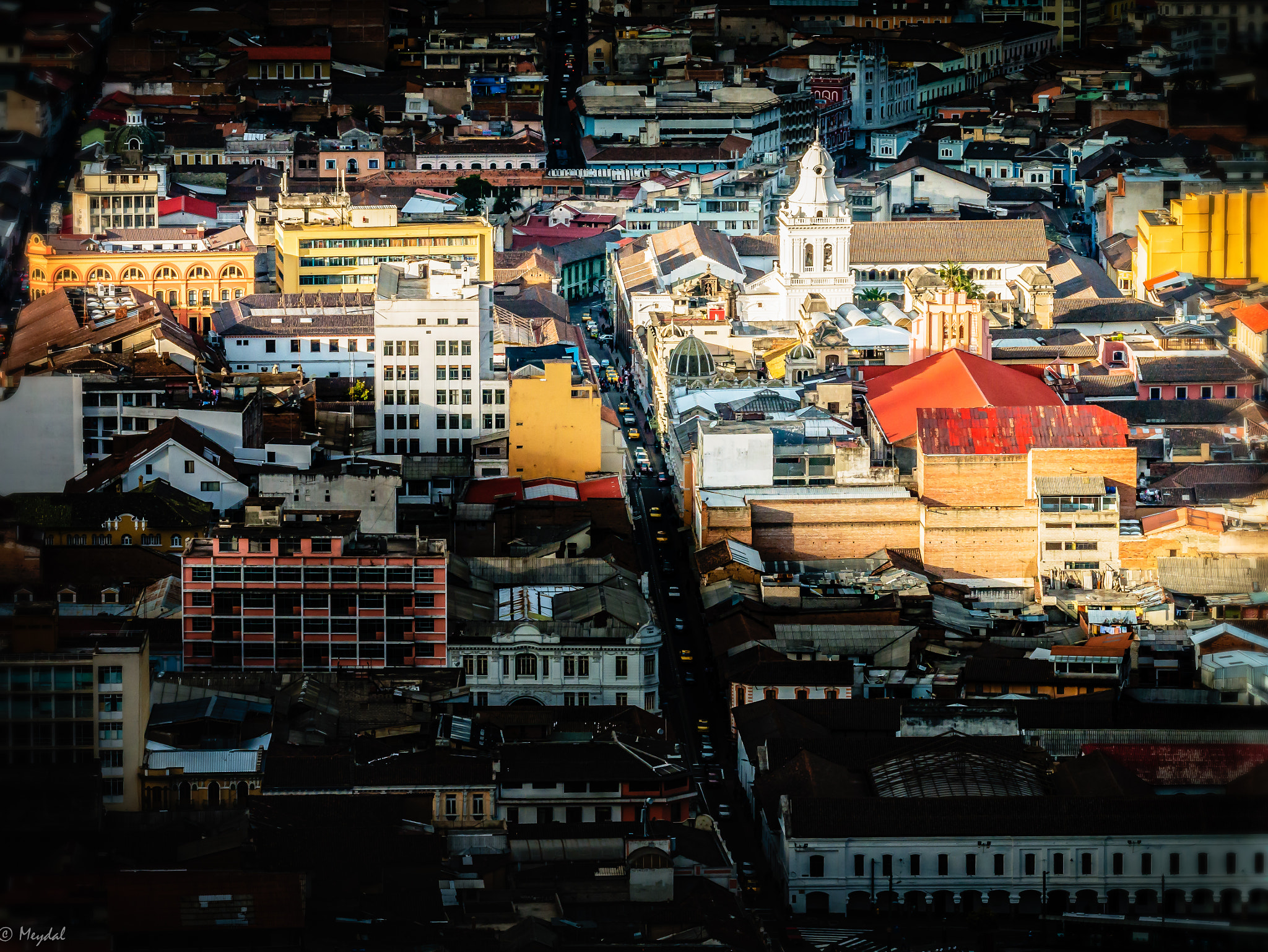 Panasonic Lumix DMC-GX7 sample photo. The sun sets over the colonial quito - ecuador photography