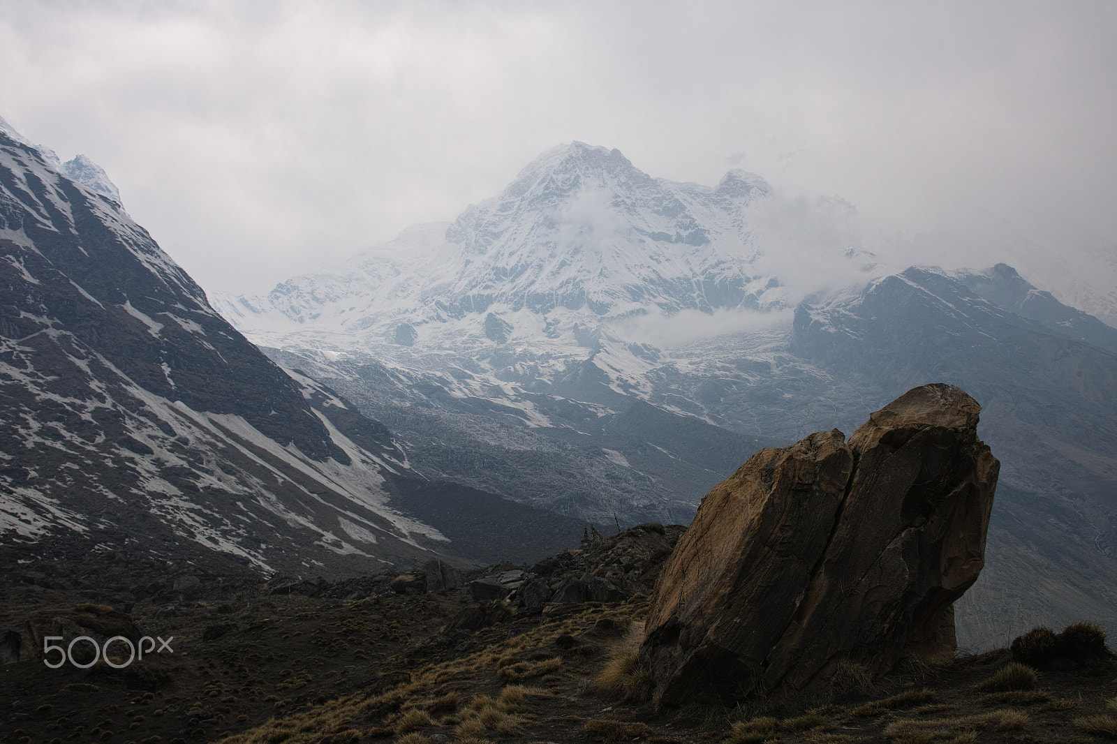 Sigma SD1 Merrill sample photo. Annapurna and rock photography