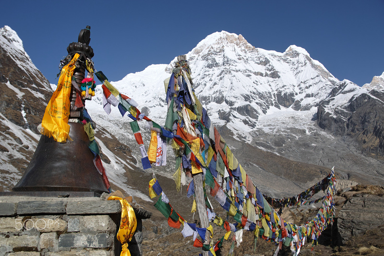 Sigma SD1 Merrill sample photo. Annapurna prayer flags photography