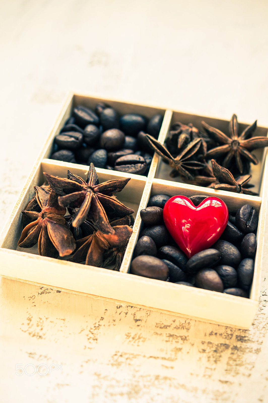 Sony SLT-A55 (SLT-A55V) sample photo. Coffee beans on rustic background photography