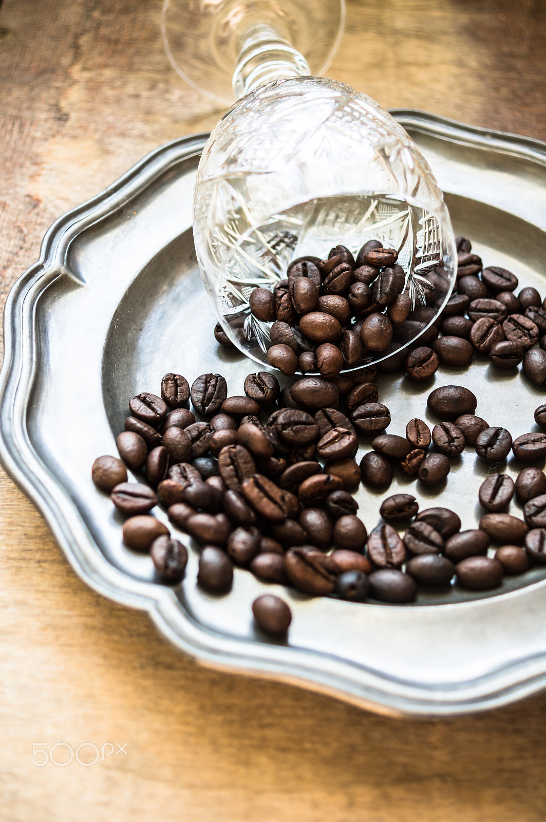 Sony SLT-A55 (SLT-A55V) sample photo. Coffee beans on rustic background photography