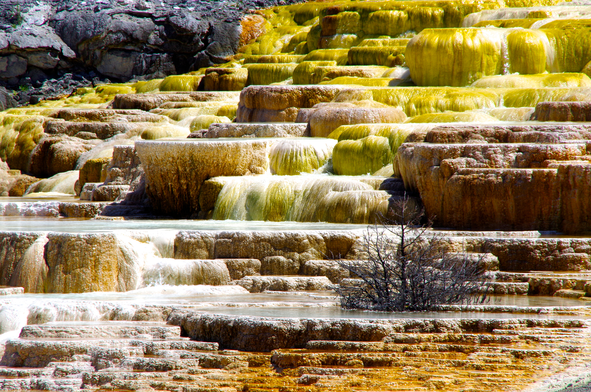 Pentax K-30 + Tamron AF 18-200mm F3.5-6.3 XR Di II LD Aspherical (IF) Macro sample photo. Hot spring in yellowstone national park photography