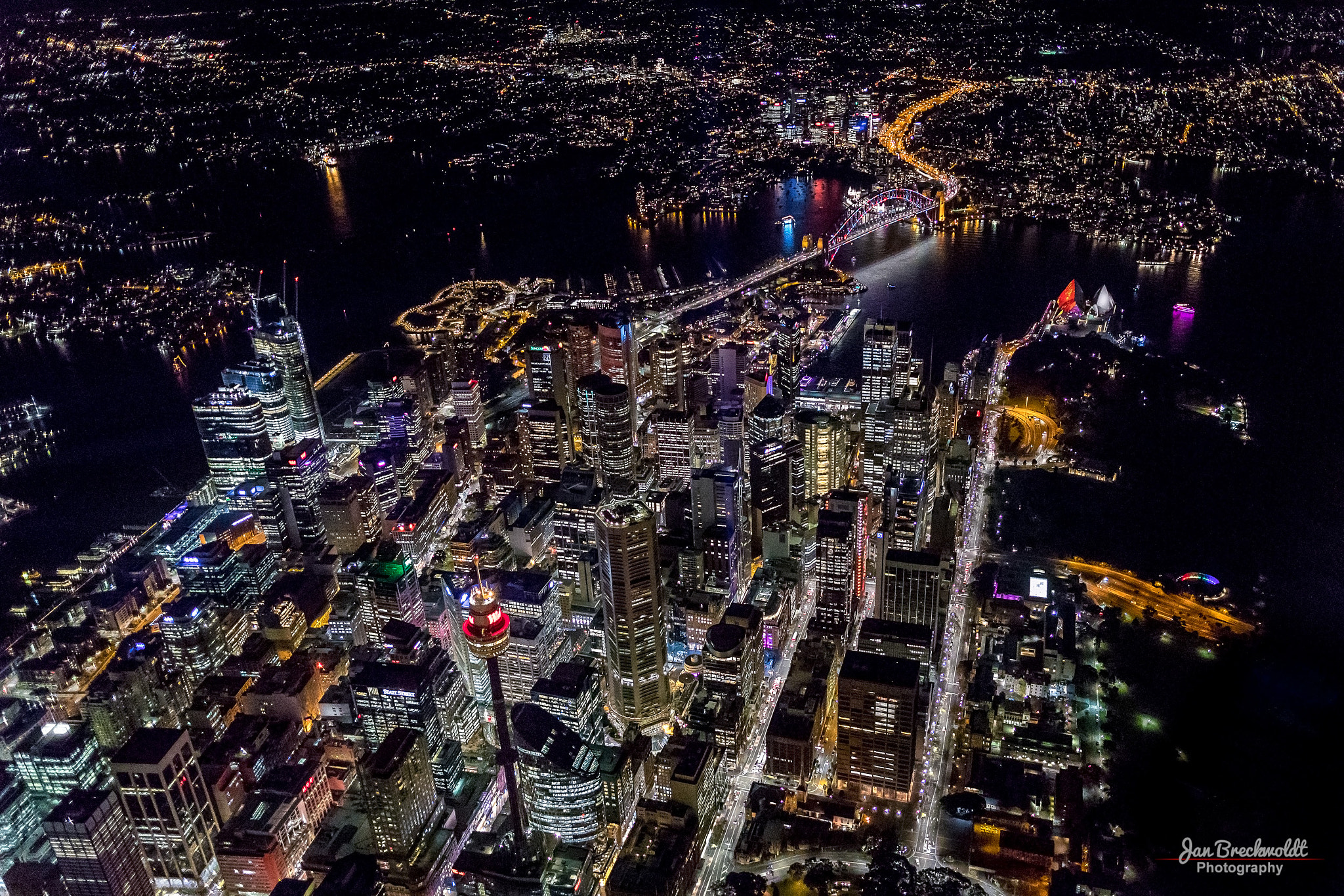 Canon EF 24mm F1.4L II USM sample photo. Sydney cbd during vivid photography