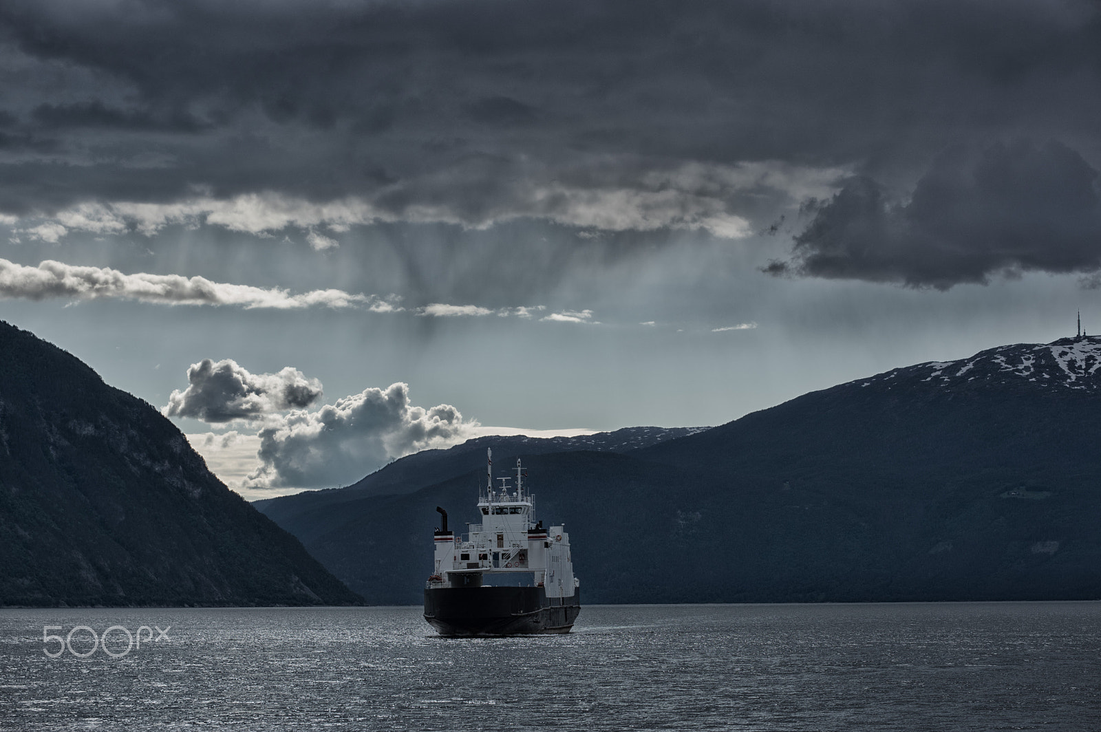 Pentax K-3 II sample photo. Ferry on fjord photography
