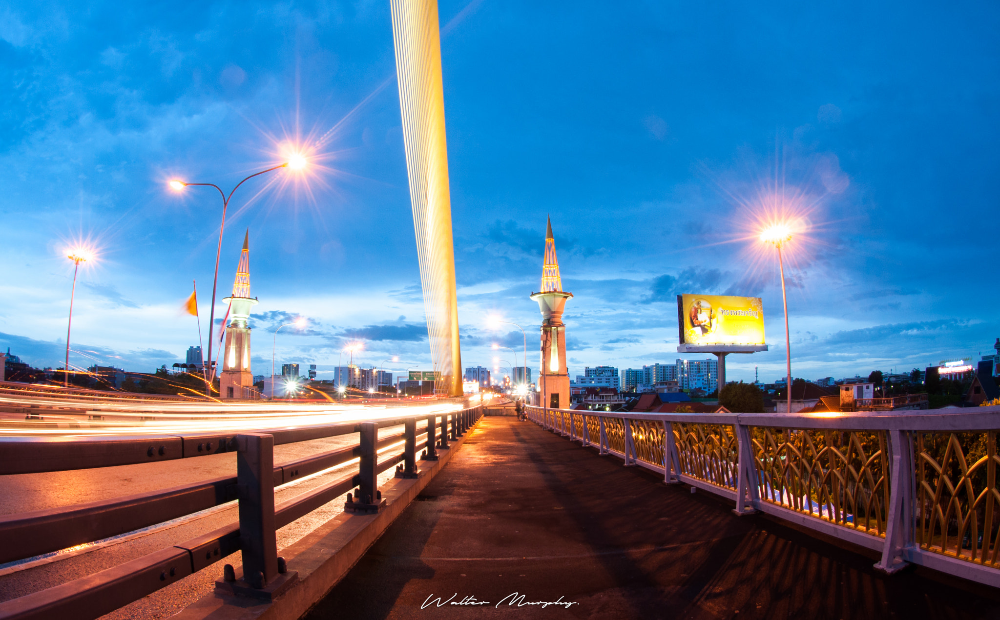 Nikon AF DX Fisheye-Nikkor 10.5mm F2.8G ED sample photo. Rama viii bridge photography
