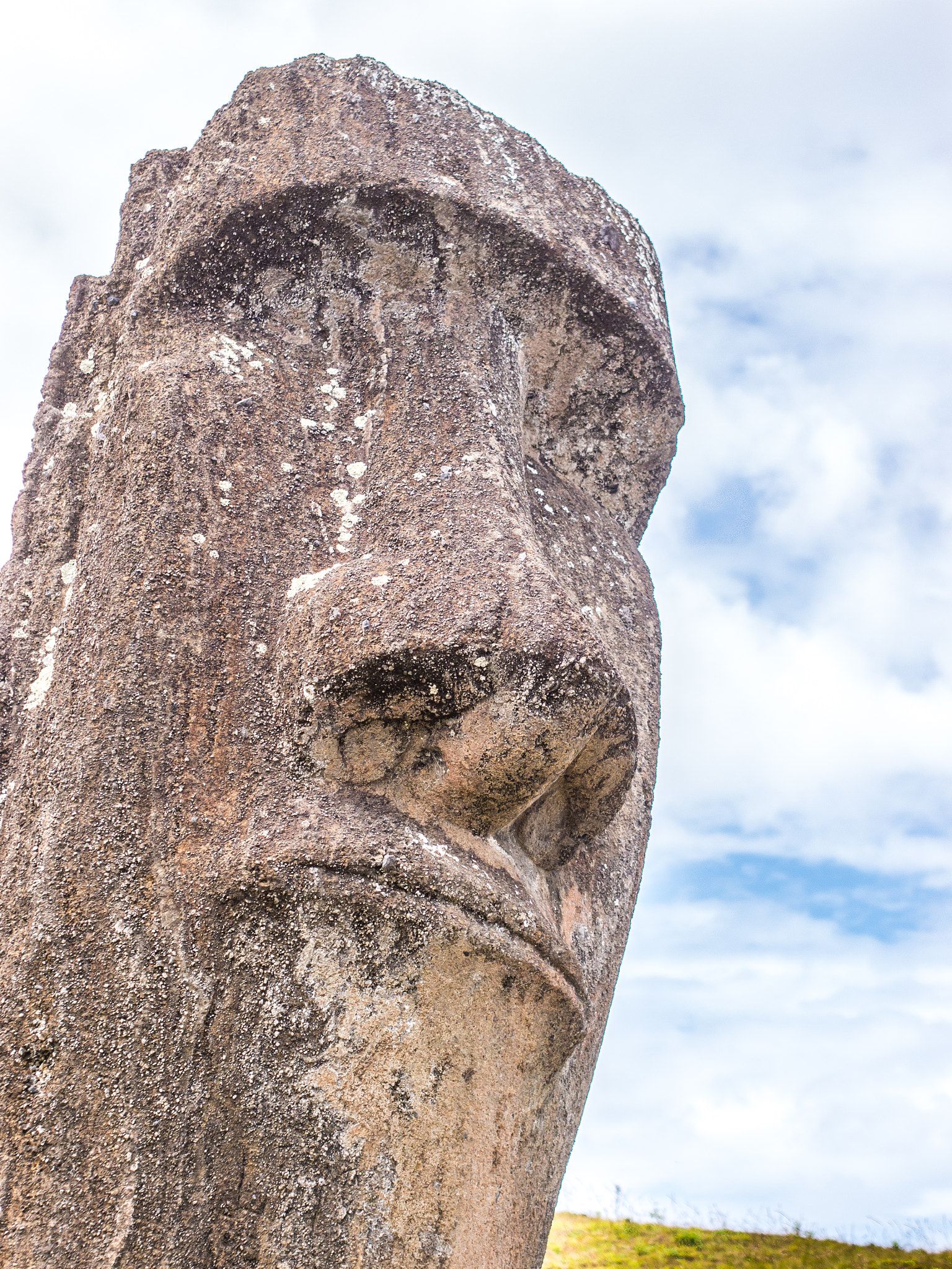 Panasonic Lumix DMC-G5 + Olympus M.Zuiko Digital 45mm F1.8 sample photo. The face of the moai photography
