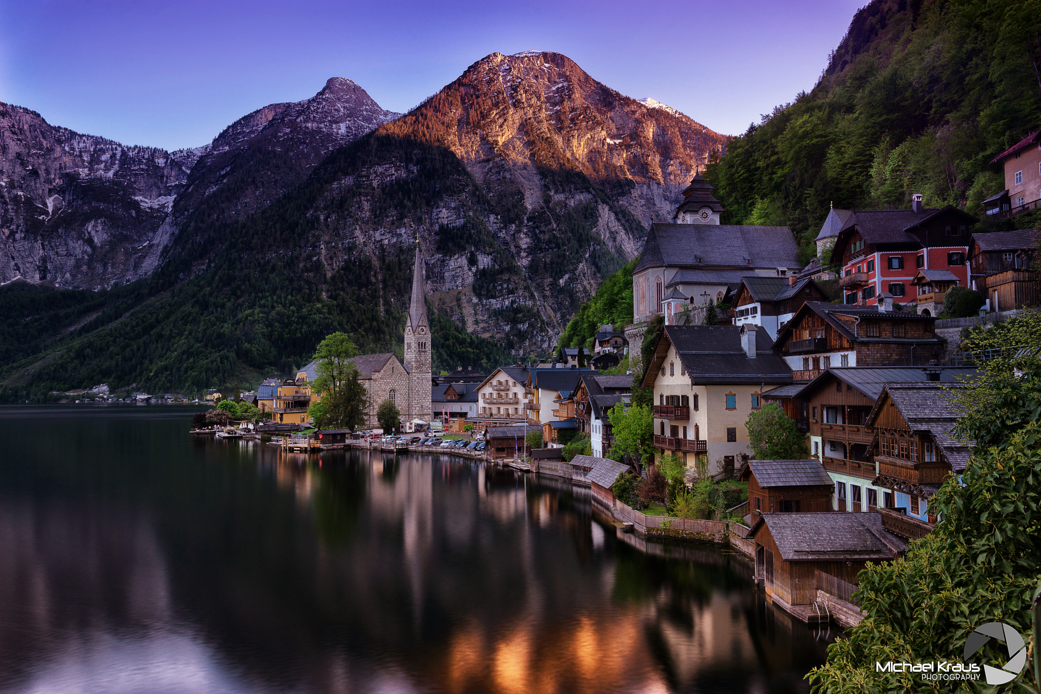 Tamron 18-270mm F3.5-6.3 Di II PZD sample photo. Sunset hallstatt / salzkammergut / Österrecih photography