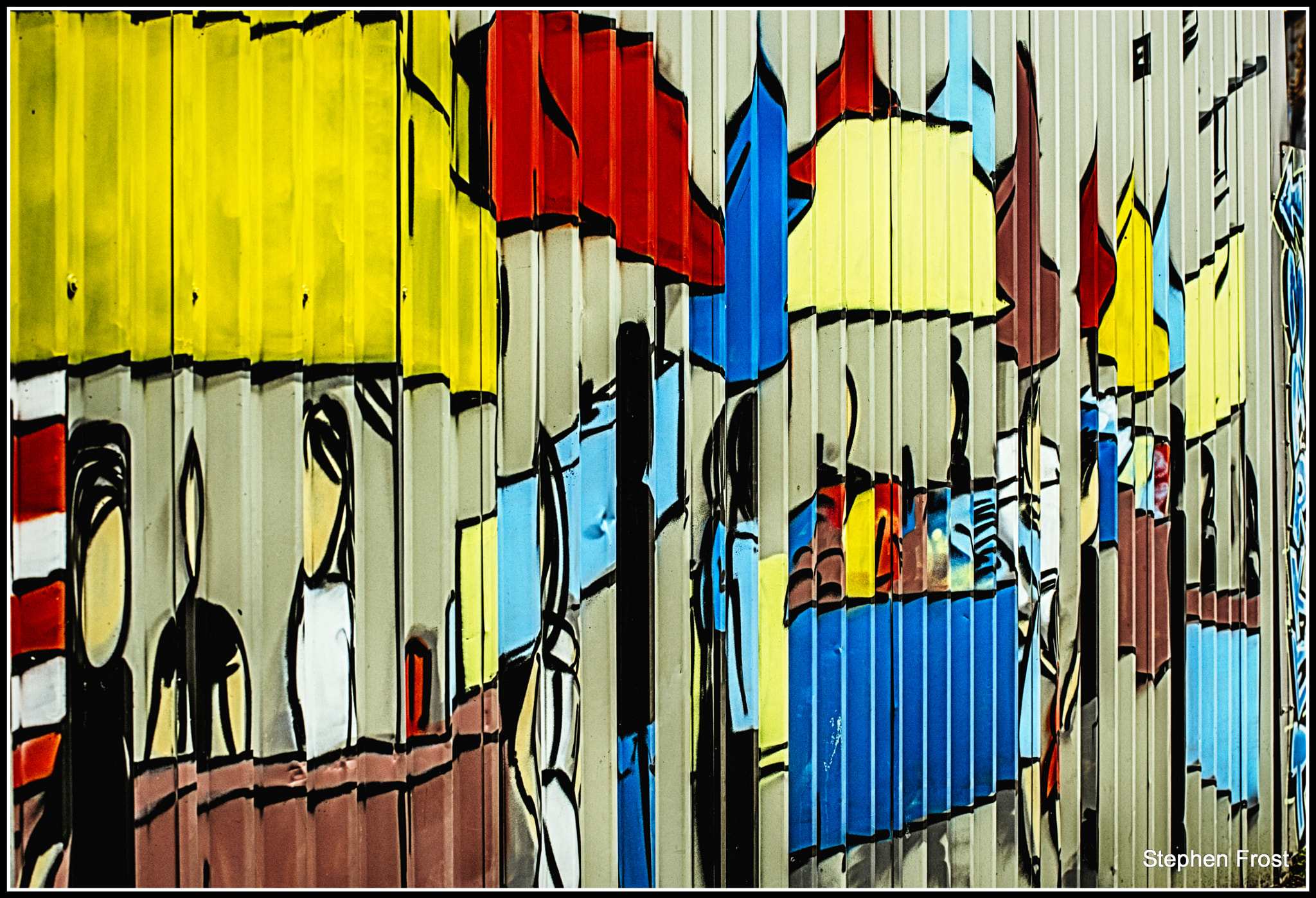 Sigma 70-200mm F2.8 EX DG OS HSM sample photo. A wall painting on corrugated sheet metal photography