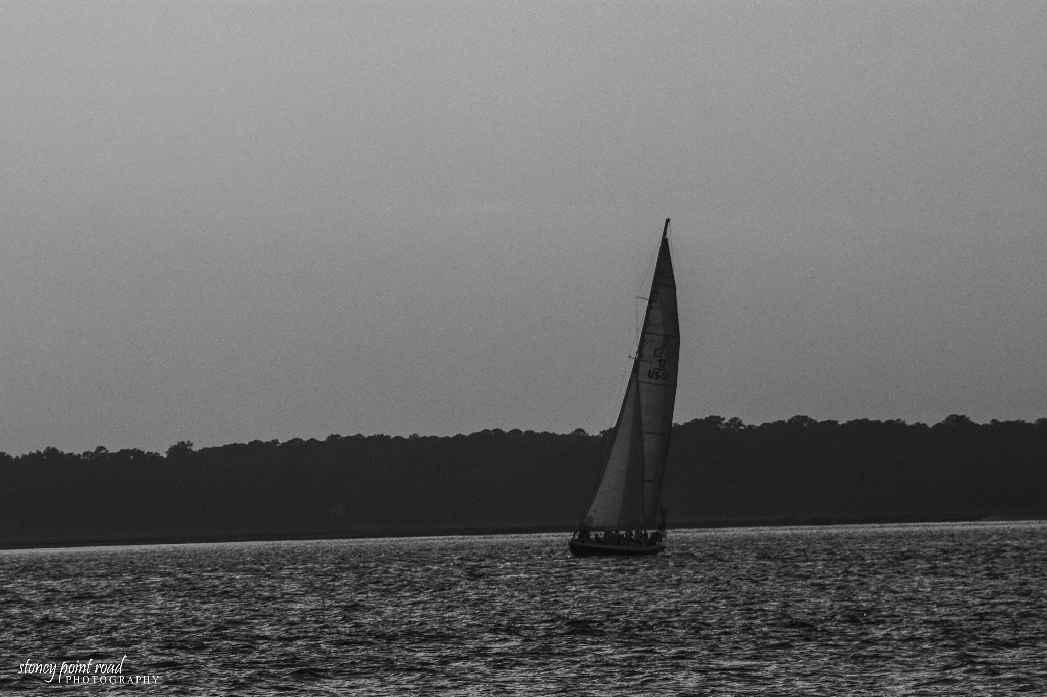 Canon EF 75-300mm f/4-5.6 USM sample photo. Sail boat at sunset photography