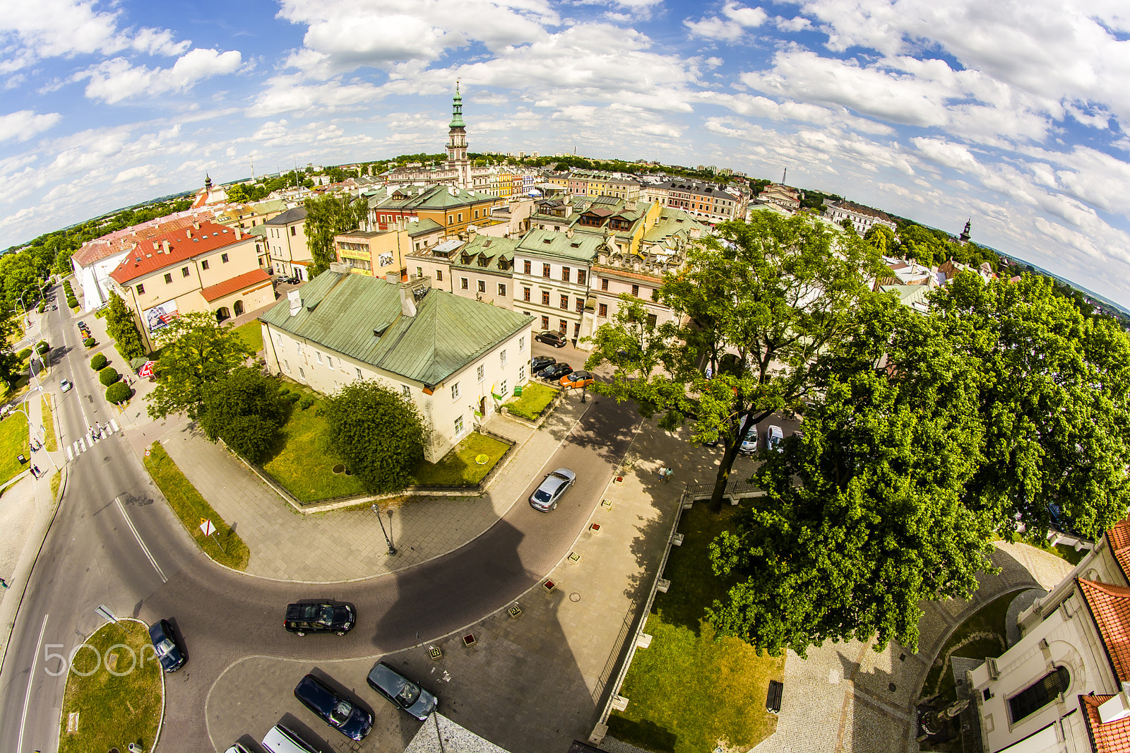 Nikon D5200 + Samyang 8mm F3.5 Aspherical IF MC Fisheye sample photo. Old town zamość photography