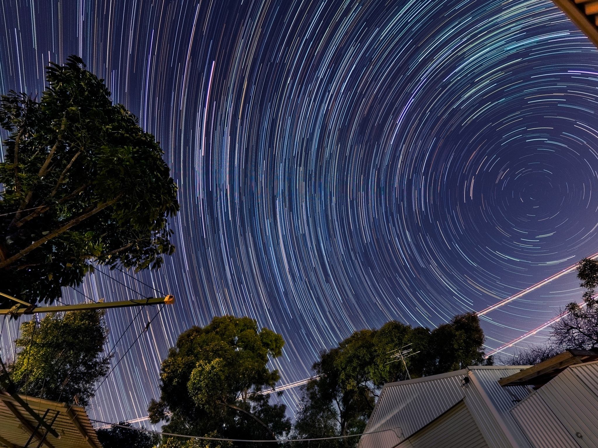 Olympus OM-D E-M5 II + OLYMPUS M.8mm F1.8 sample photo. Startrails photography