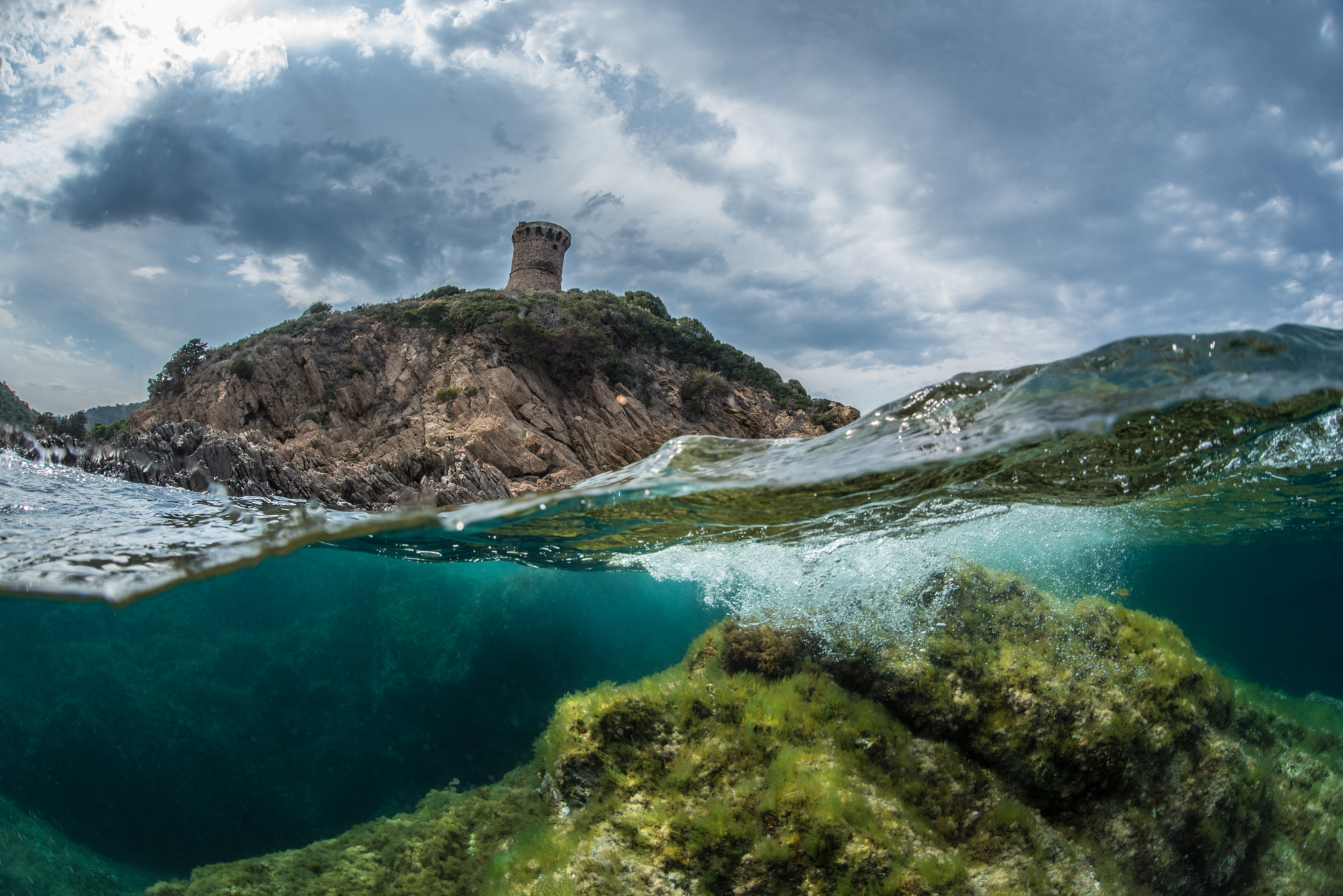 Nikon D750 + Sigma 15mm F2.8 EX DG Diagonal Fisheye sample photo. Wave on corsica photography