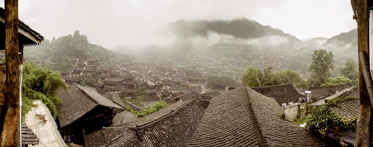 Sony a7R II + 17-40mm F4 sample photo. Xijiang thousand households miao village, dawn photography