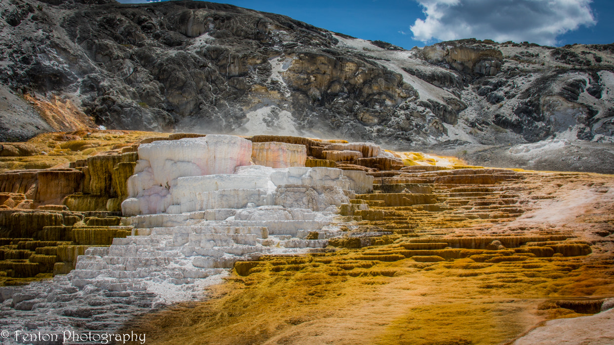 Canon EOS 760D (EOS Rebel T6s / EOS 8000D) sample photo. Mammoth hot springs lower terrace photography