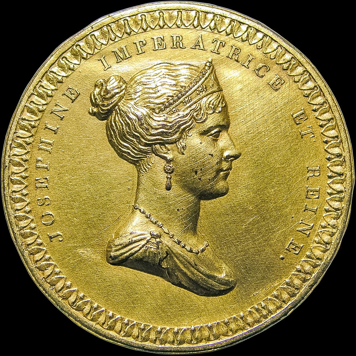 Olympus C5050Z sample photo. 1806 empress josephine, france. 46mm, gilded copper photography