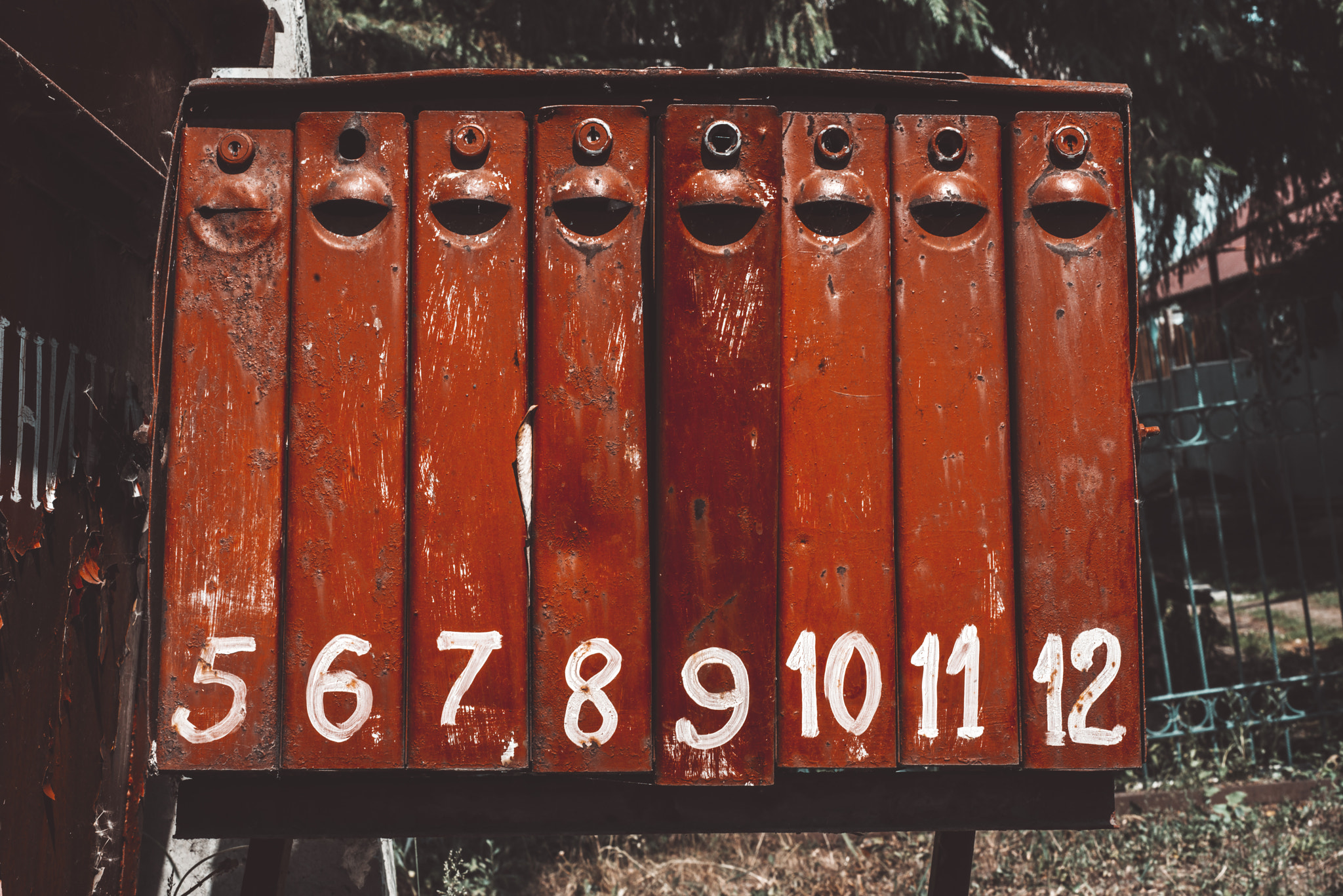 Mailboxes are smiling to you :)