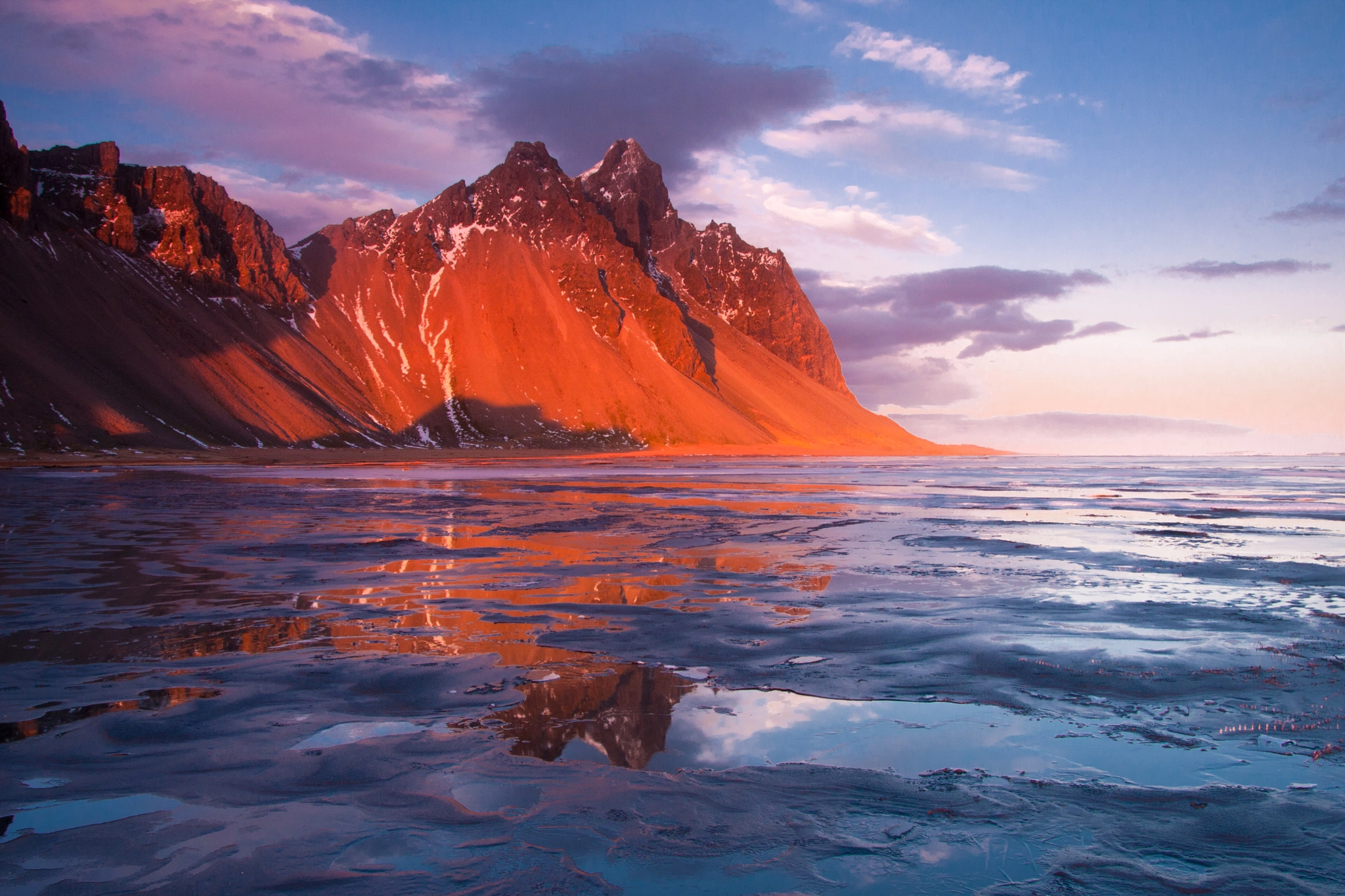 Canon EOS 40D sample photo. Sunset at vestrahorn at stokksnes photography
