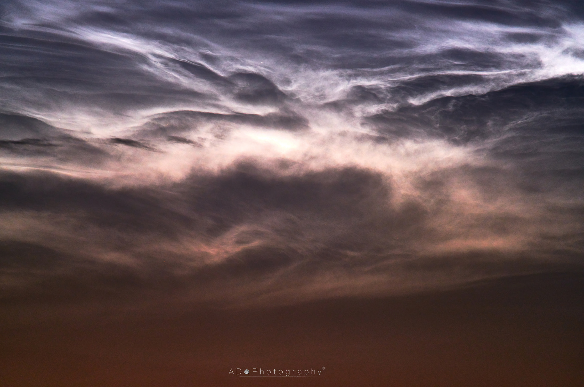 150-500mm F5-6.2 SSM OSS sample photo. Noctilucent clouds photography