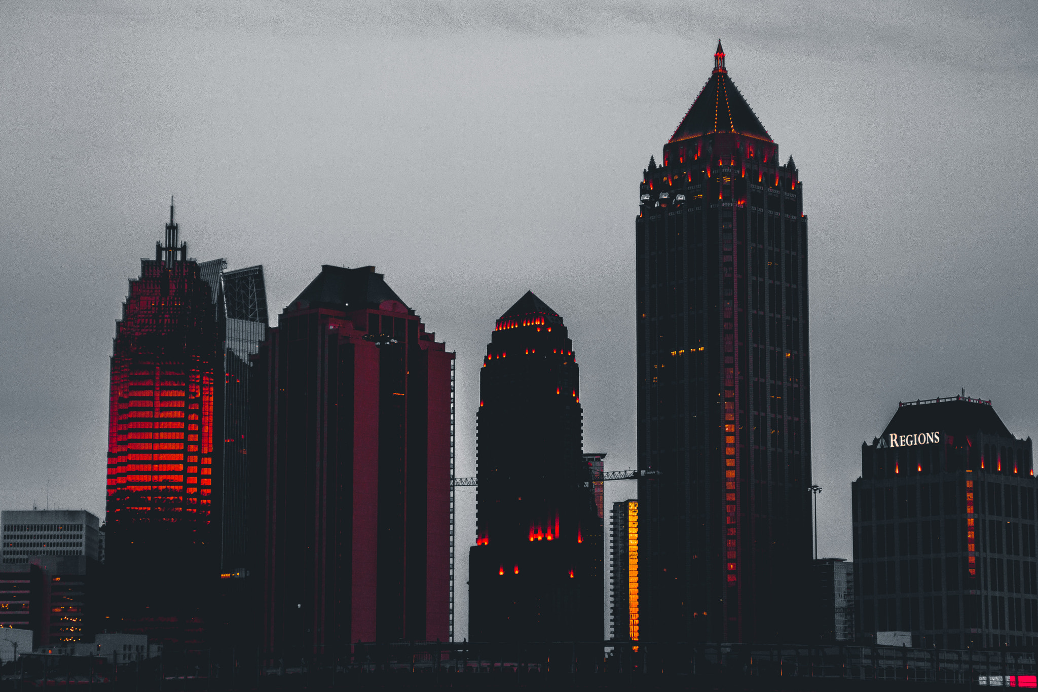 AF Zoom-Nikkor 28-85mm f/3.5-4.5 sample photo. Midtown on fire // atlanta, ga photography