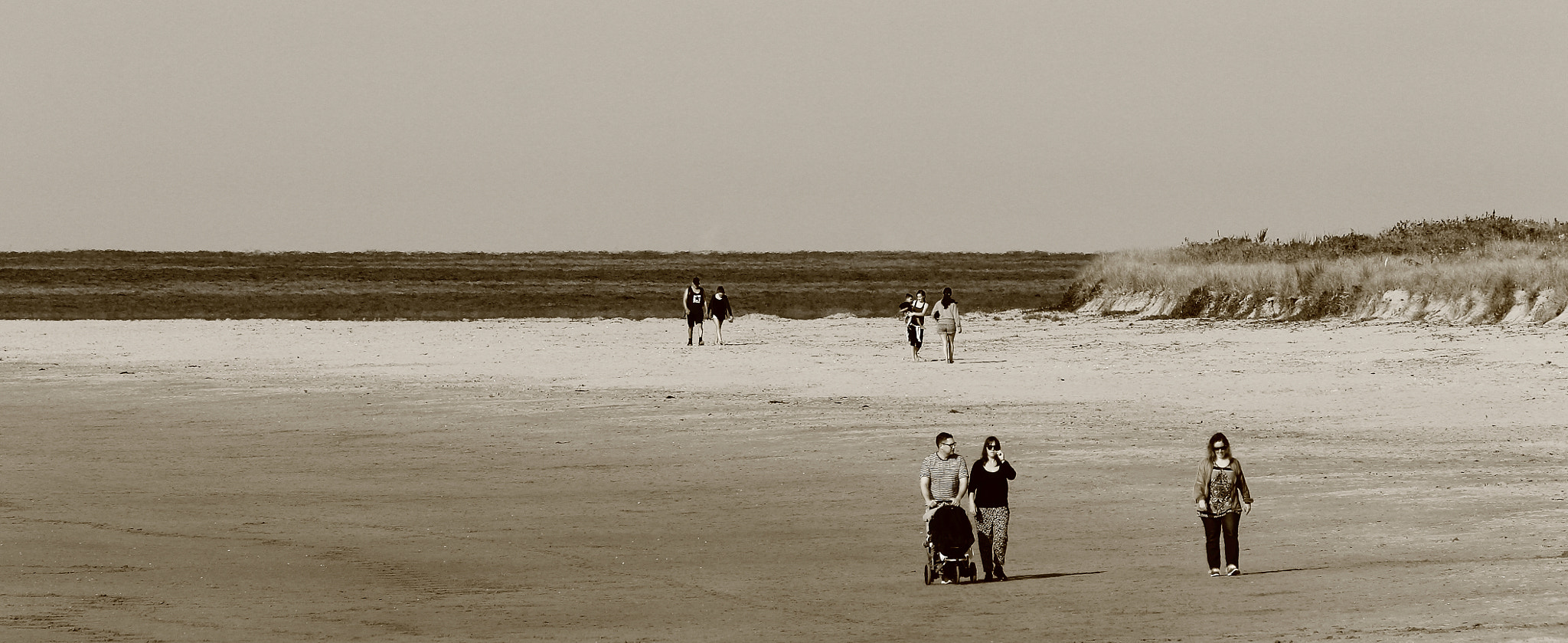 /4-5.6 sample photo. Sepia. whangamata beach .new zealand. photography