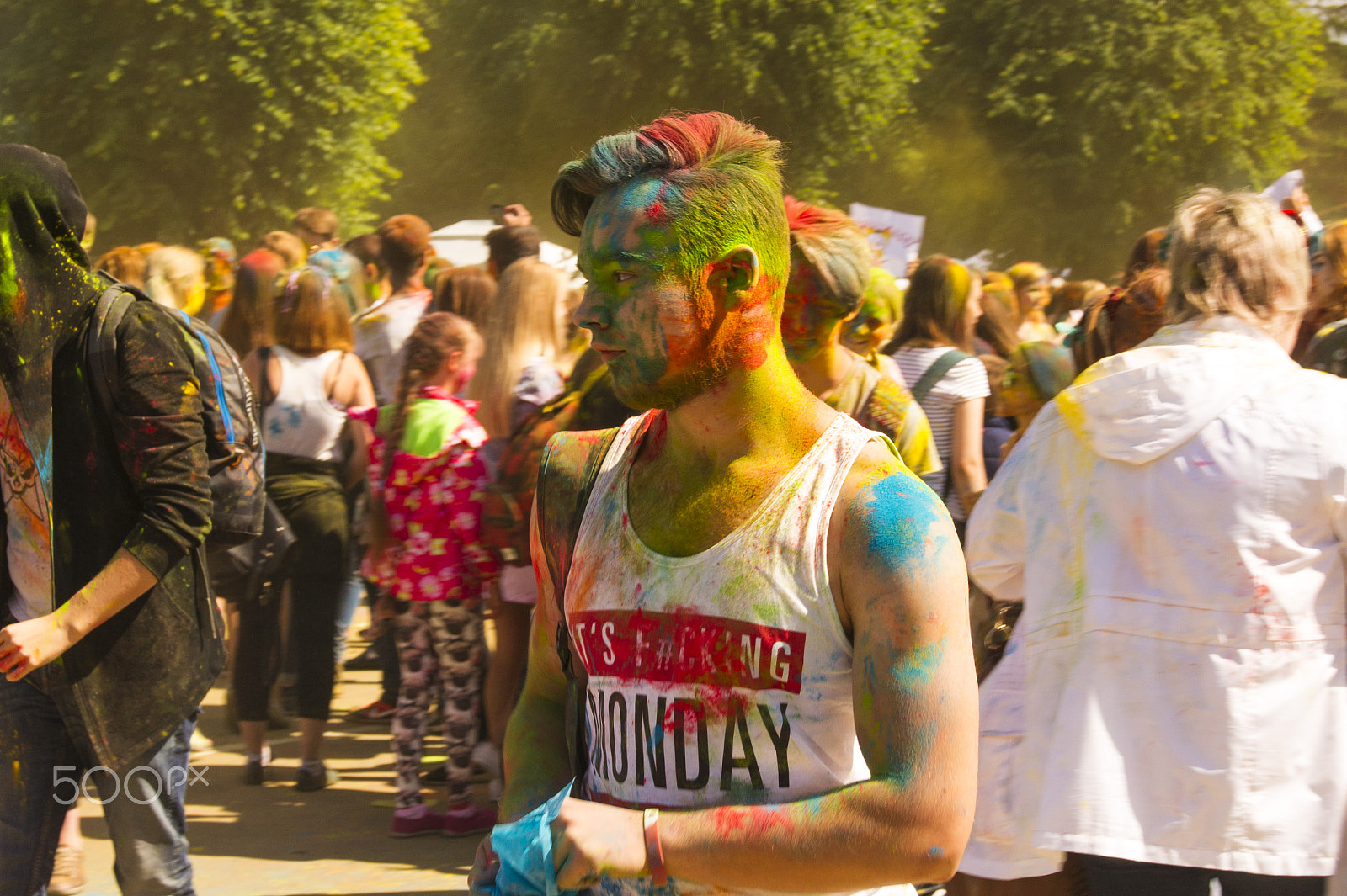 Sony Alpha DSLR-A450 + Sony DT 18-55mm F3.5-5.6 SAM sample photo. Holi festival of colours photography