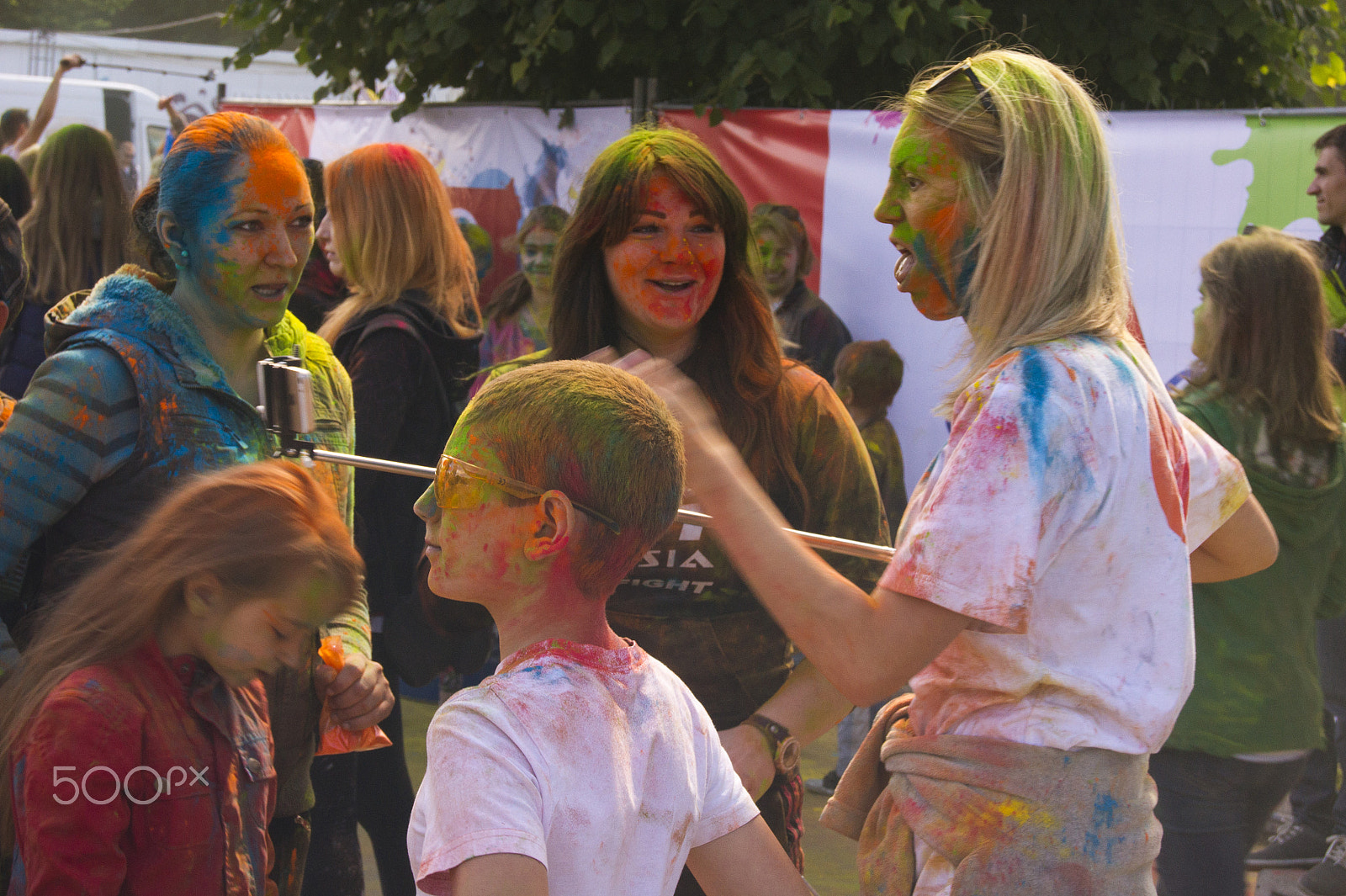 Sony Alpha DSLR-A450 + Sony DT 18-55mm F3.5-5.6 SAM sample photo. Holi festival of colours photography