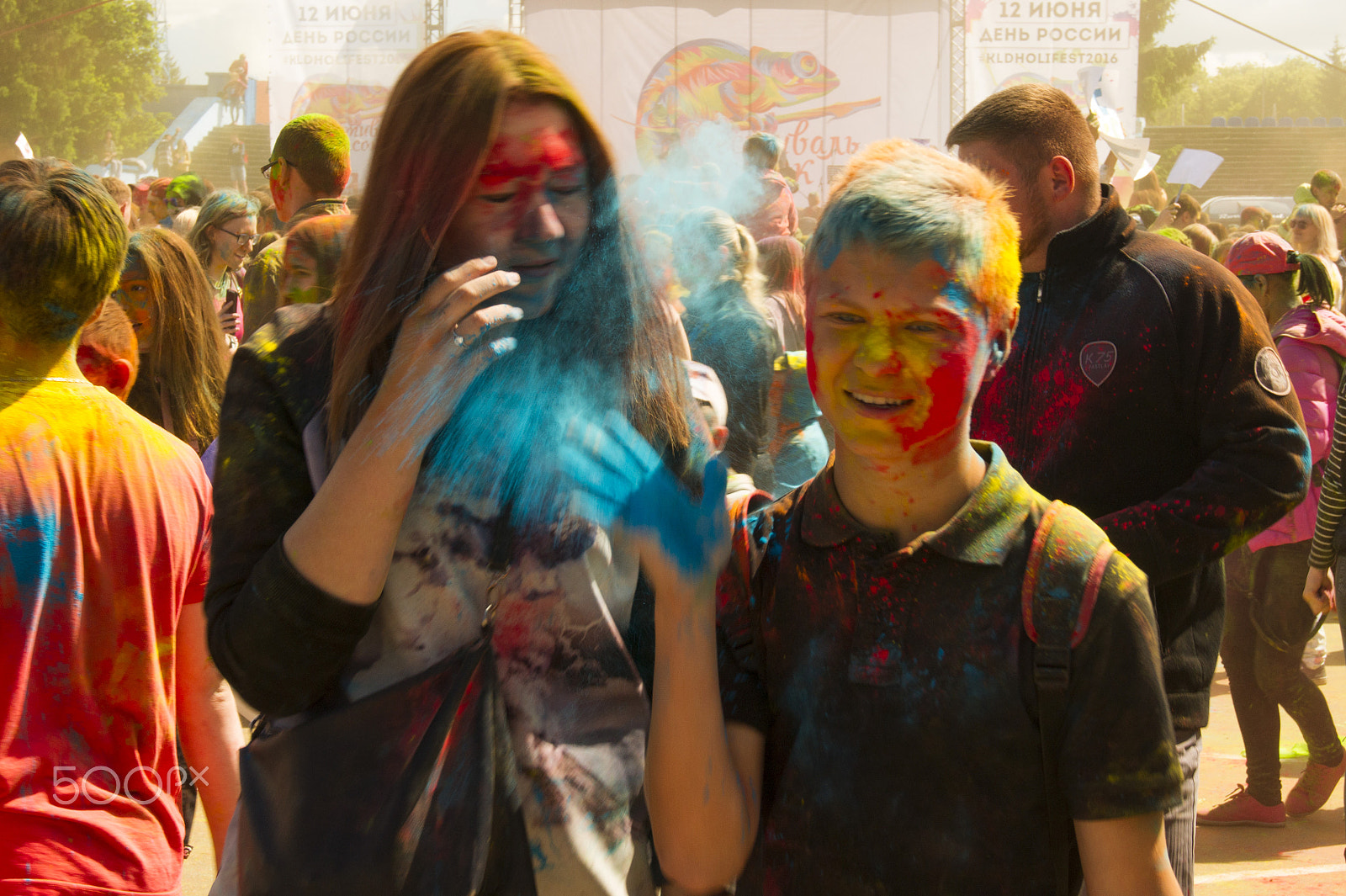 Sony Alpha DSLR-A450 + Sony DT 18-55mm F3.5-5.6 SAM sample photo. Holi festival of colours photography