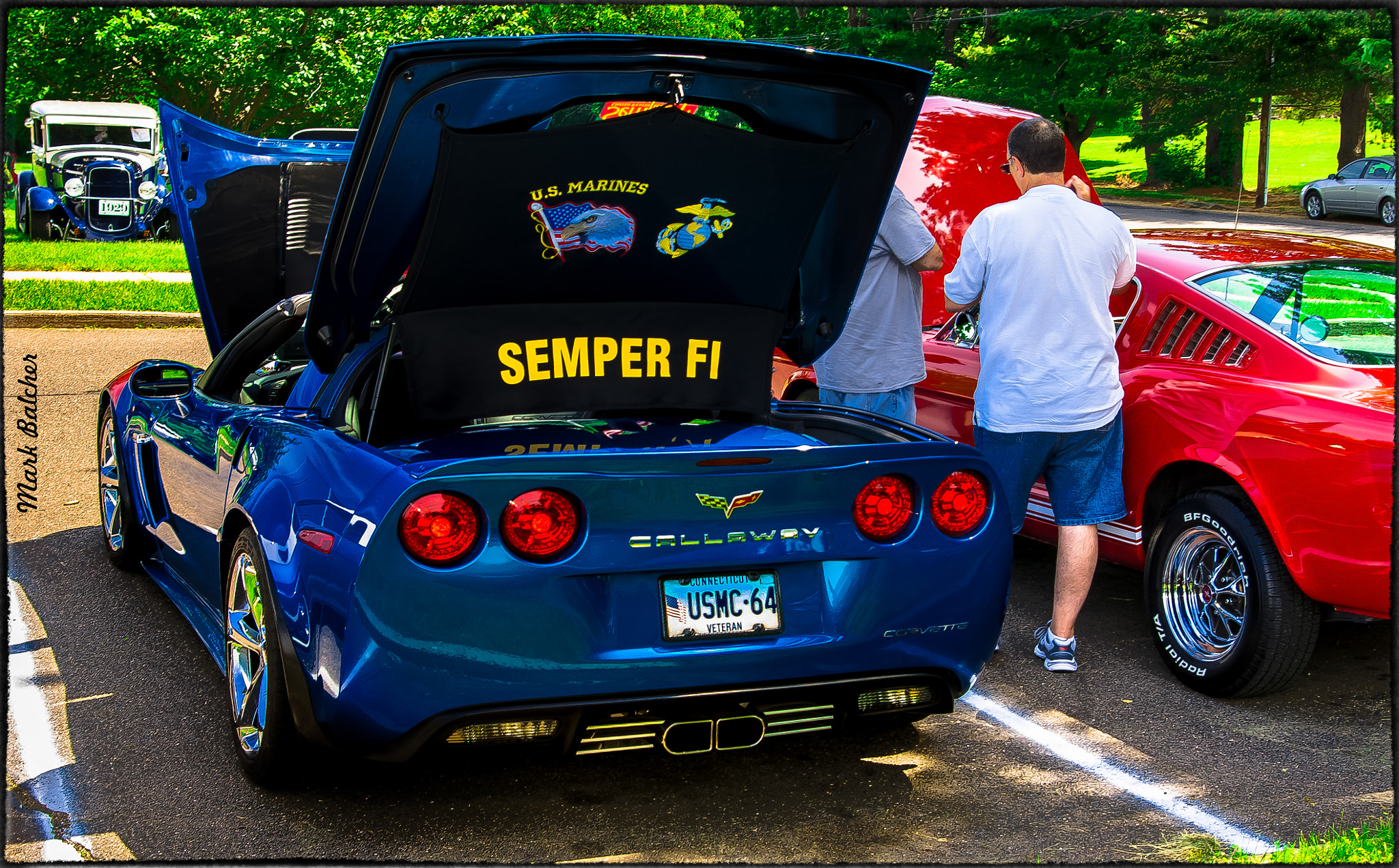 Pentax K-x sample photo. A beautiful blue corvette semper fi photography