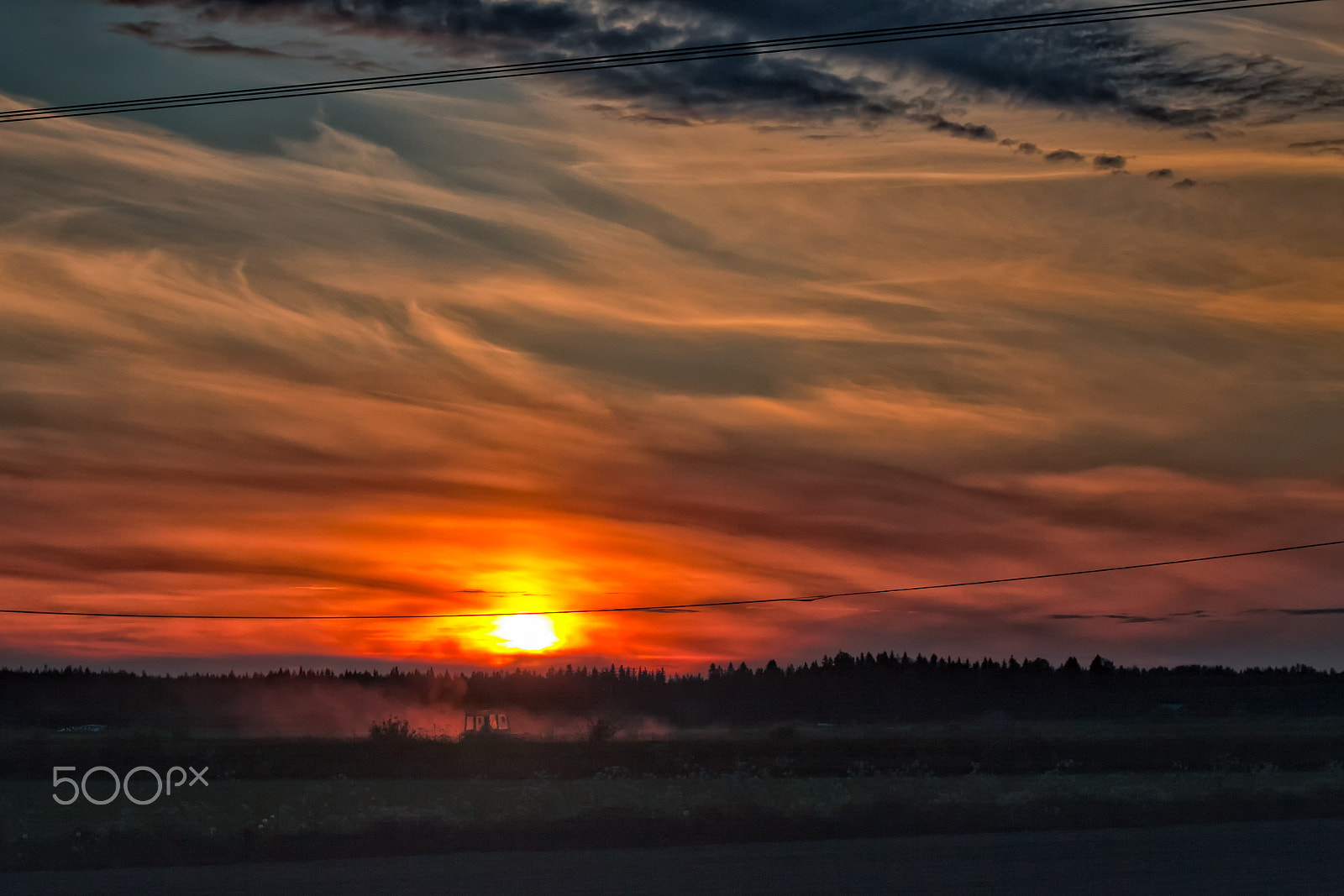 Canon EOS 50D + Canon EF 70-210mm f/4 sample photo. Farming in the sunset photography