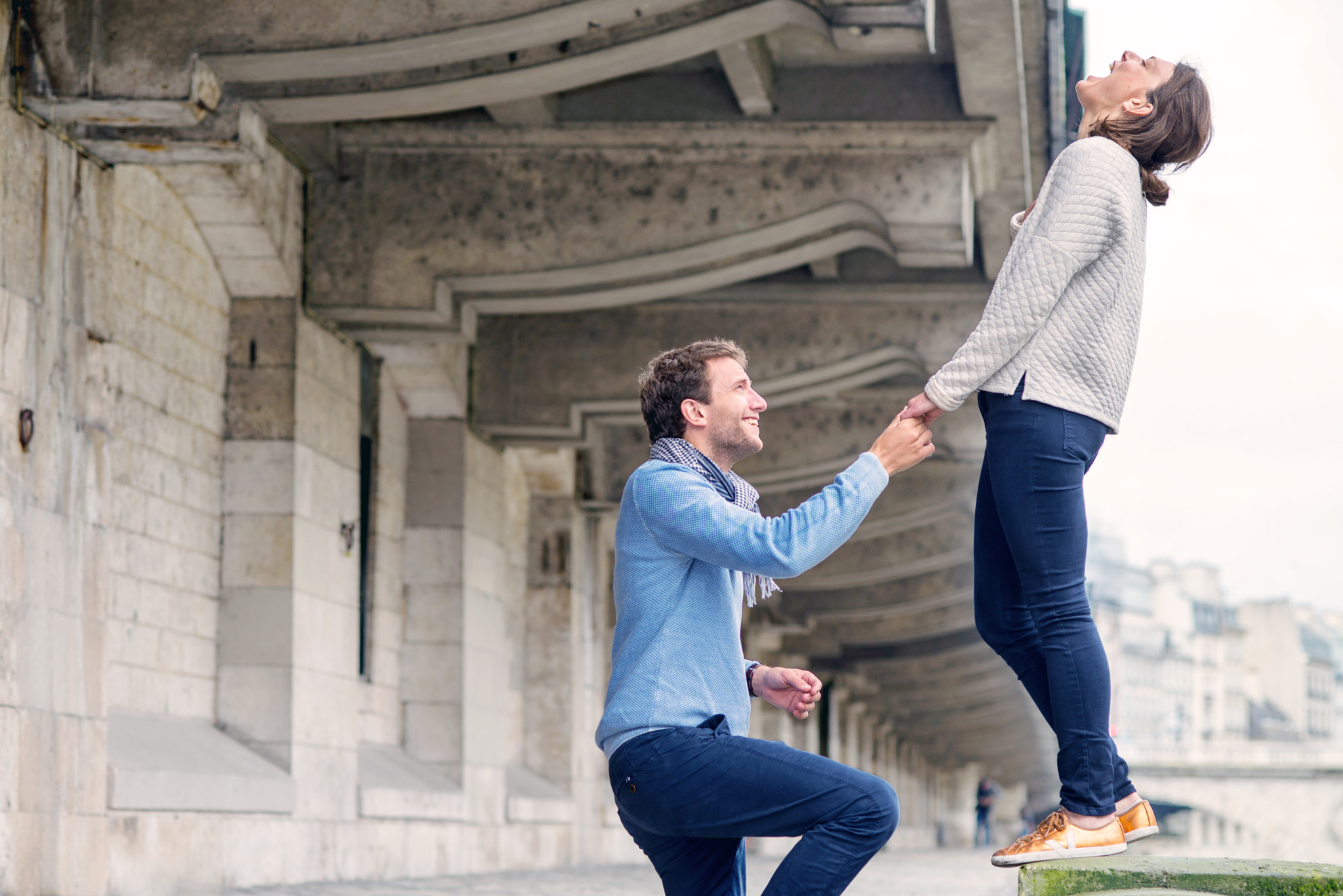 Nikon D600 + AF Nikkor 85mm f/1.8 sample photo. Seine proposal photography