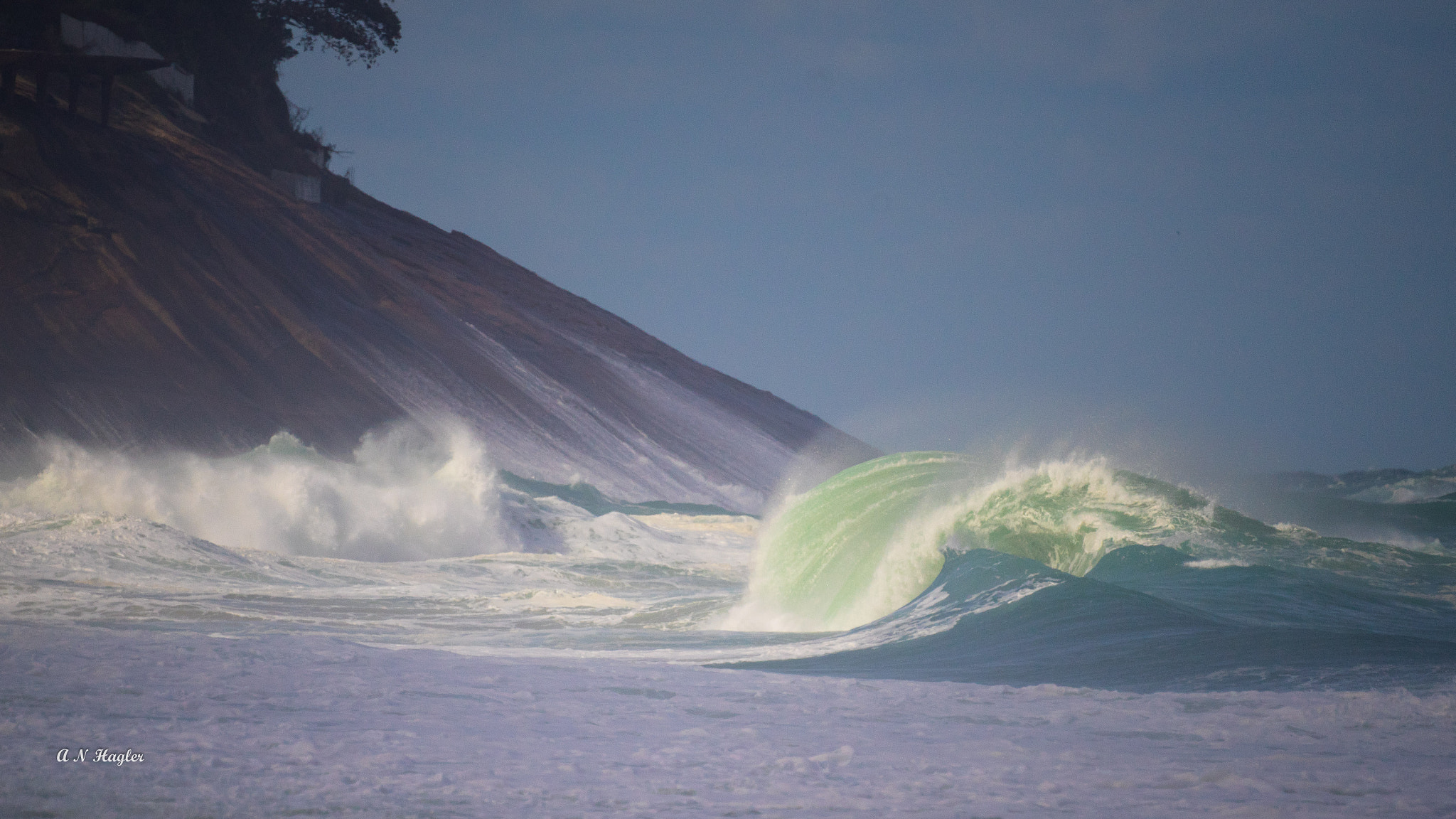 Sony a7 + Sony 500mm F8 Reflex sample photo. Storm surf curl in sun rio photography