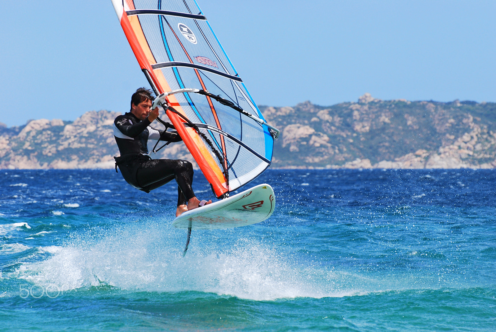 Nikon D60 sample photo. Flying surfer close photography