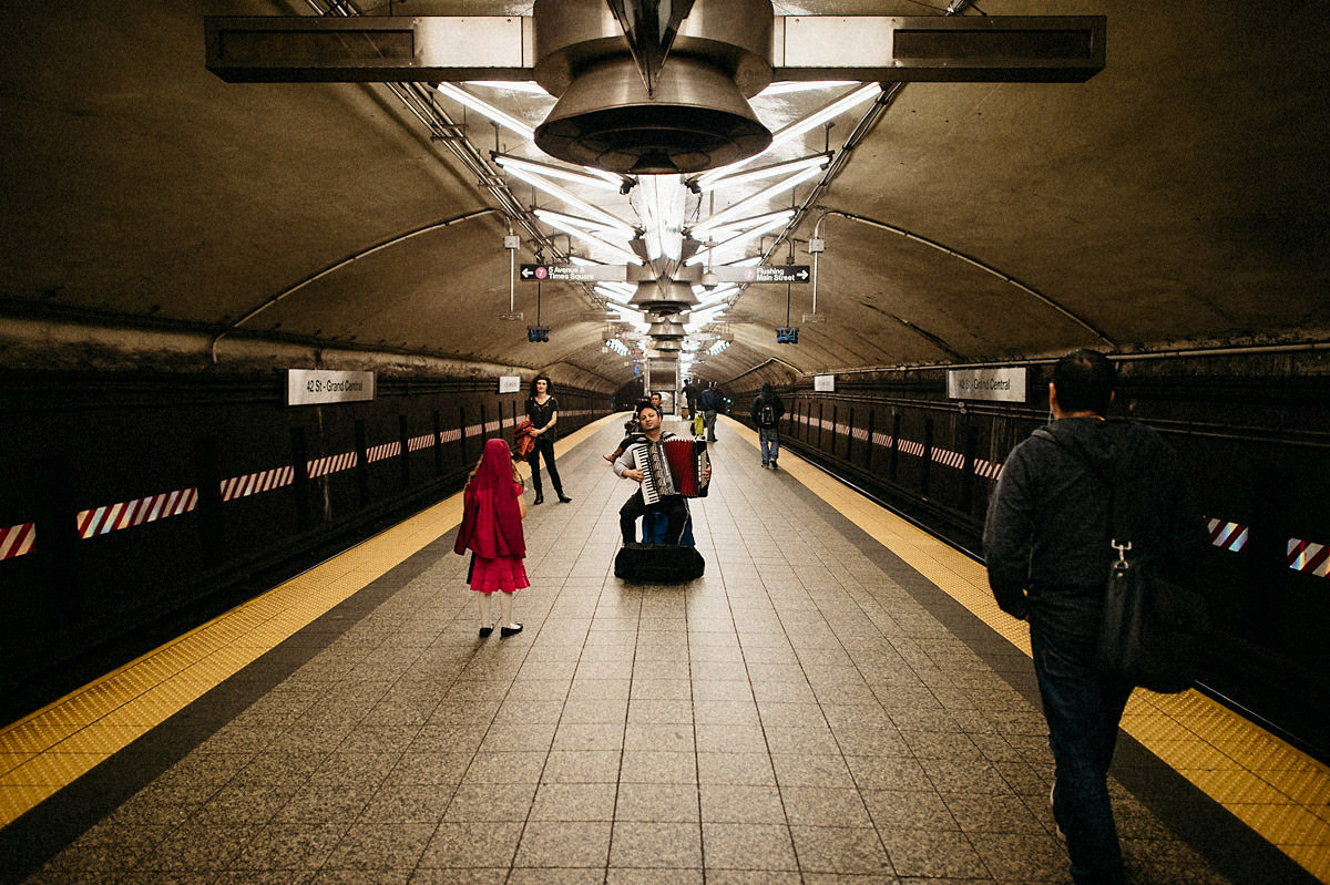 Nikon Df + Nikon AF-S Nikkor 24mm F1.4G ED sample photo. Girl in the subway photography