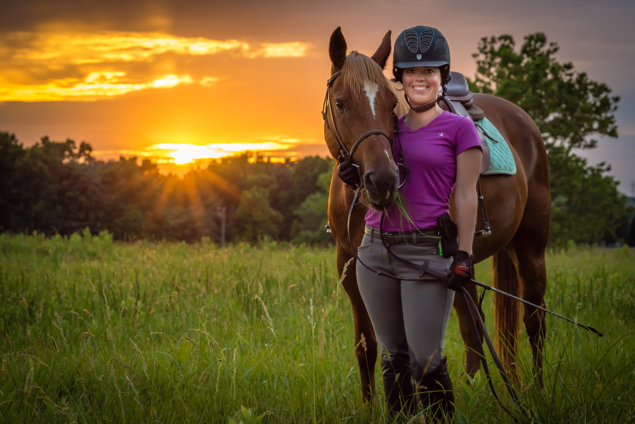 ZEISS Apo Sonnar T* 135mm F2 sample photo. Horseback sunset photography