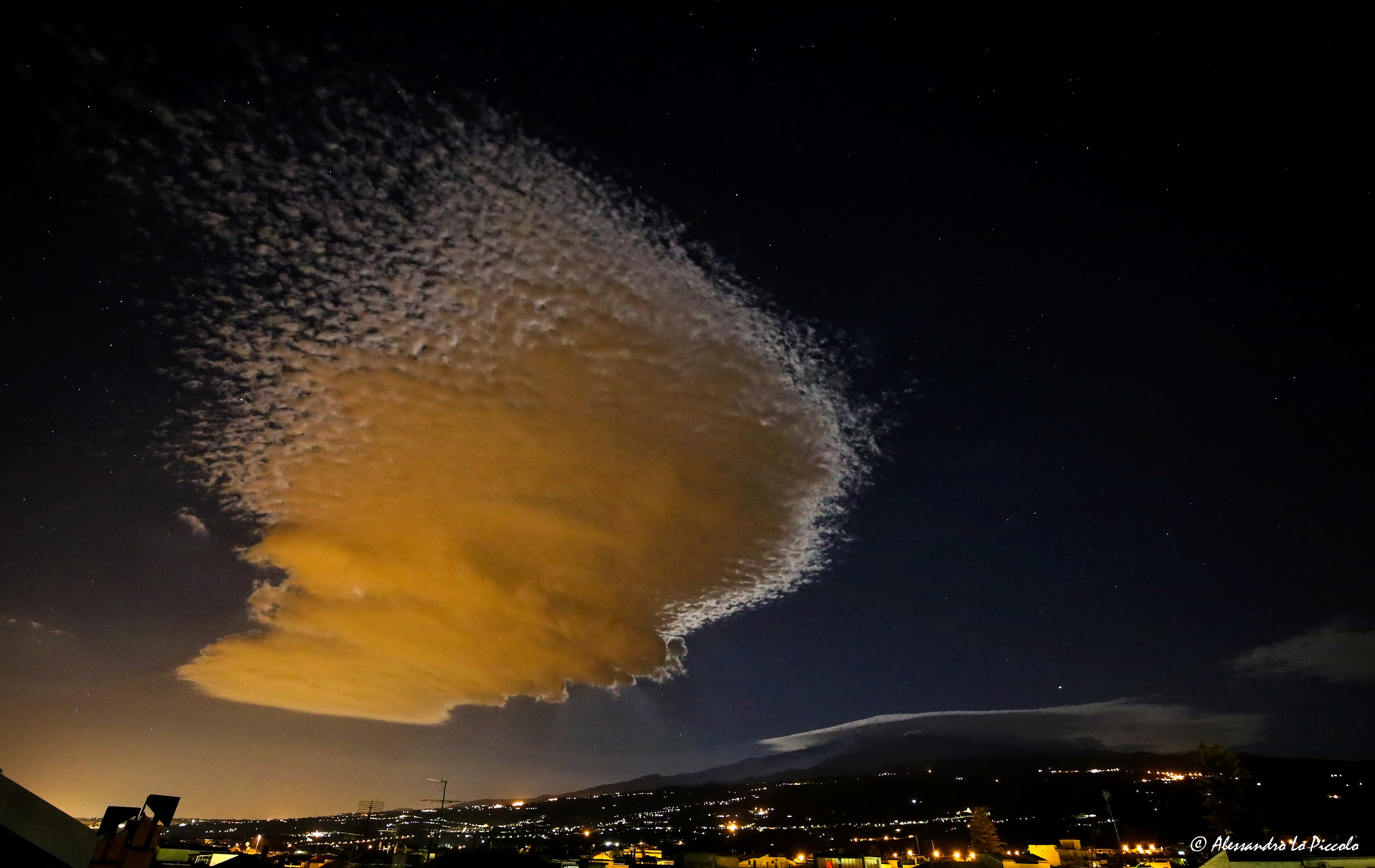 Canon EOS 6D + Tamron SP 15-30mm F2.8 Di VC USD sample photo. Etna by night & giant cloud... photography