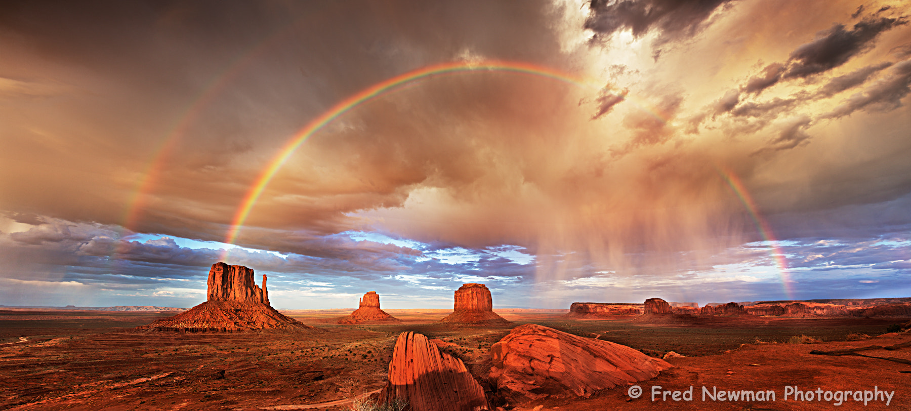 Summarit-S 35 sample photo. Monument valley double rainbow' photography