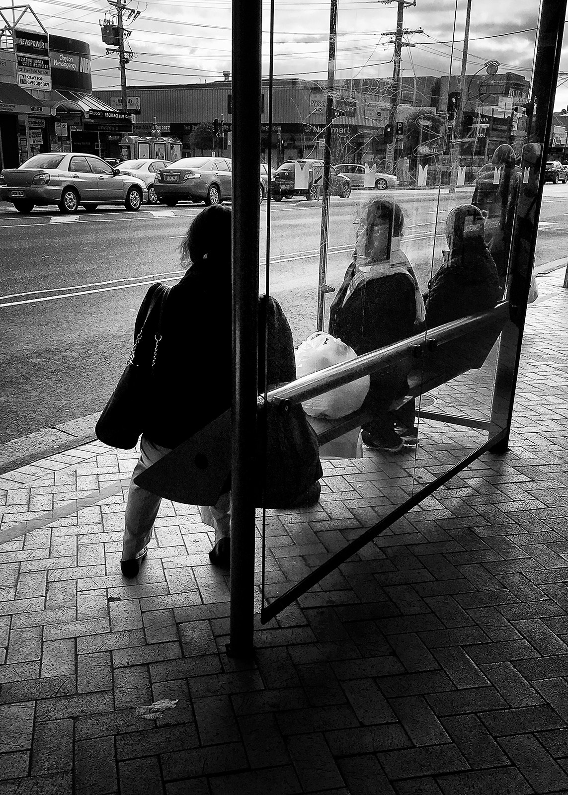Apple iPhone8,1 sample photo. Bus stop photography